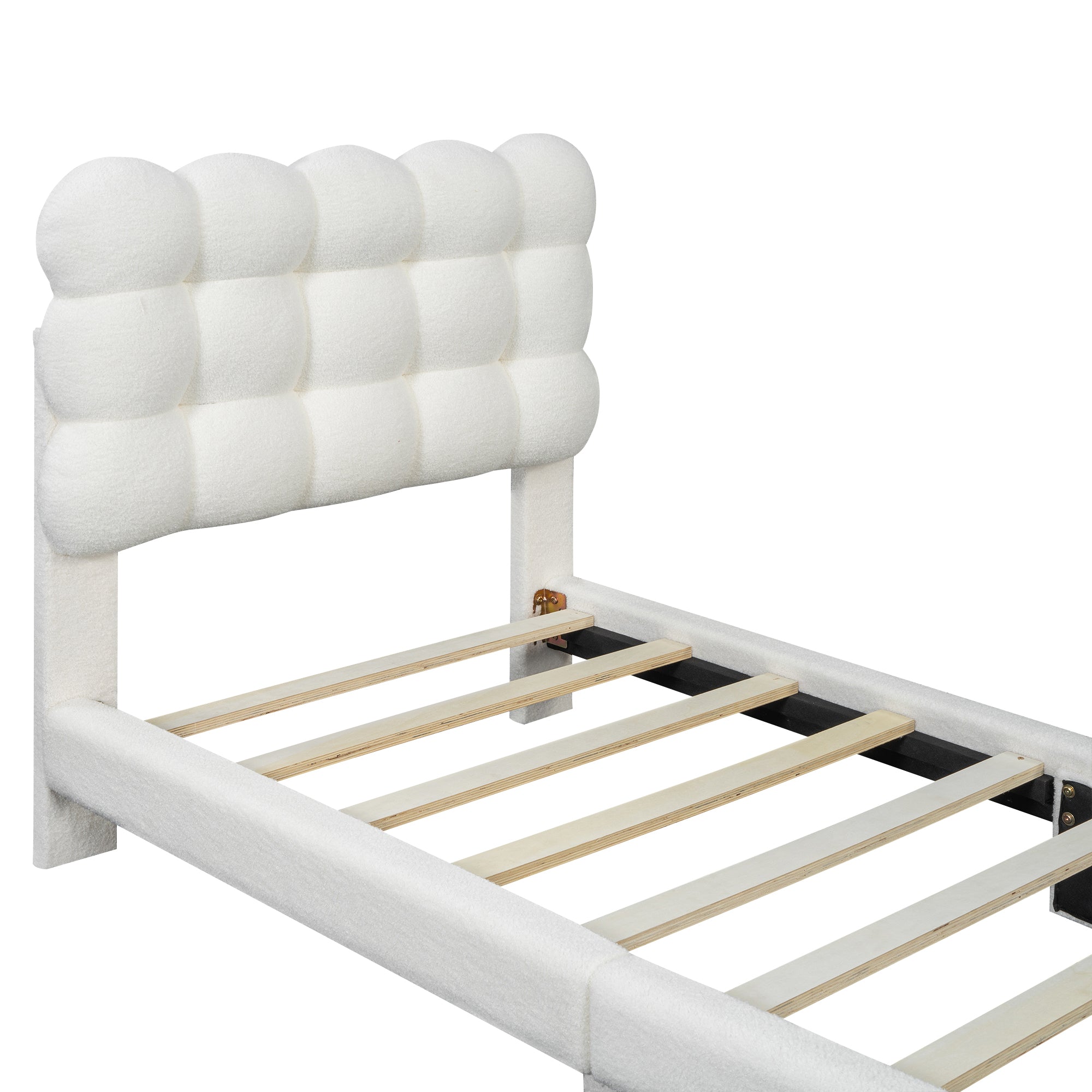 Logidon plat bed 90x200 cm wit drievoudig verstelbaar hoofdbord