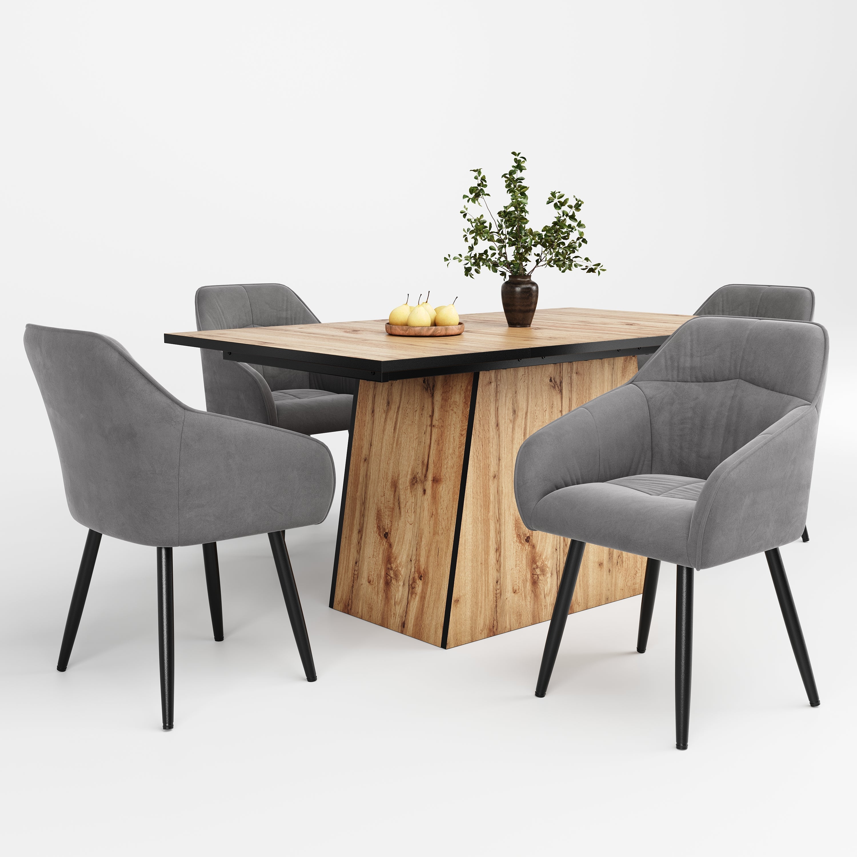 Logidon Moderne eettafel bistrotafel 138x80x75 cm MDF lichtbruin
