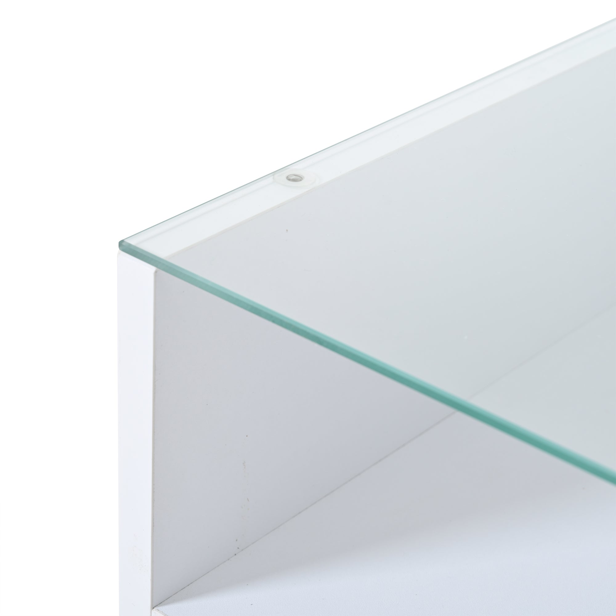 Logidon In hoogte verstelbare salontafel 80x80 cm witte LED opbergruimte