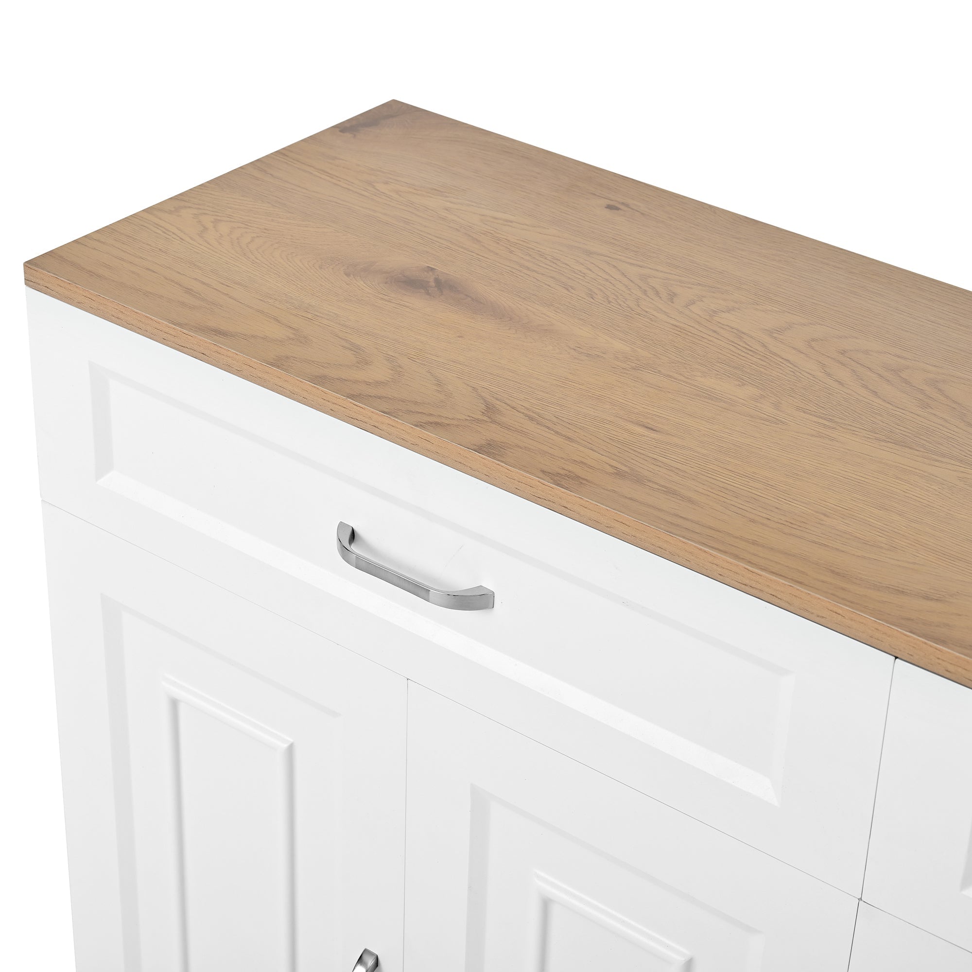 Logidon dressoir 120 cm wit houtlook met 4 deuren en 2 lades