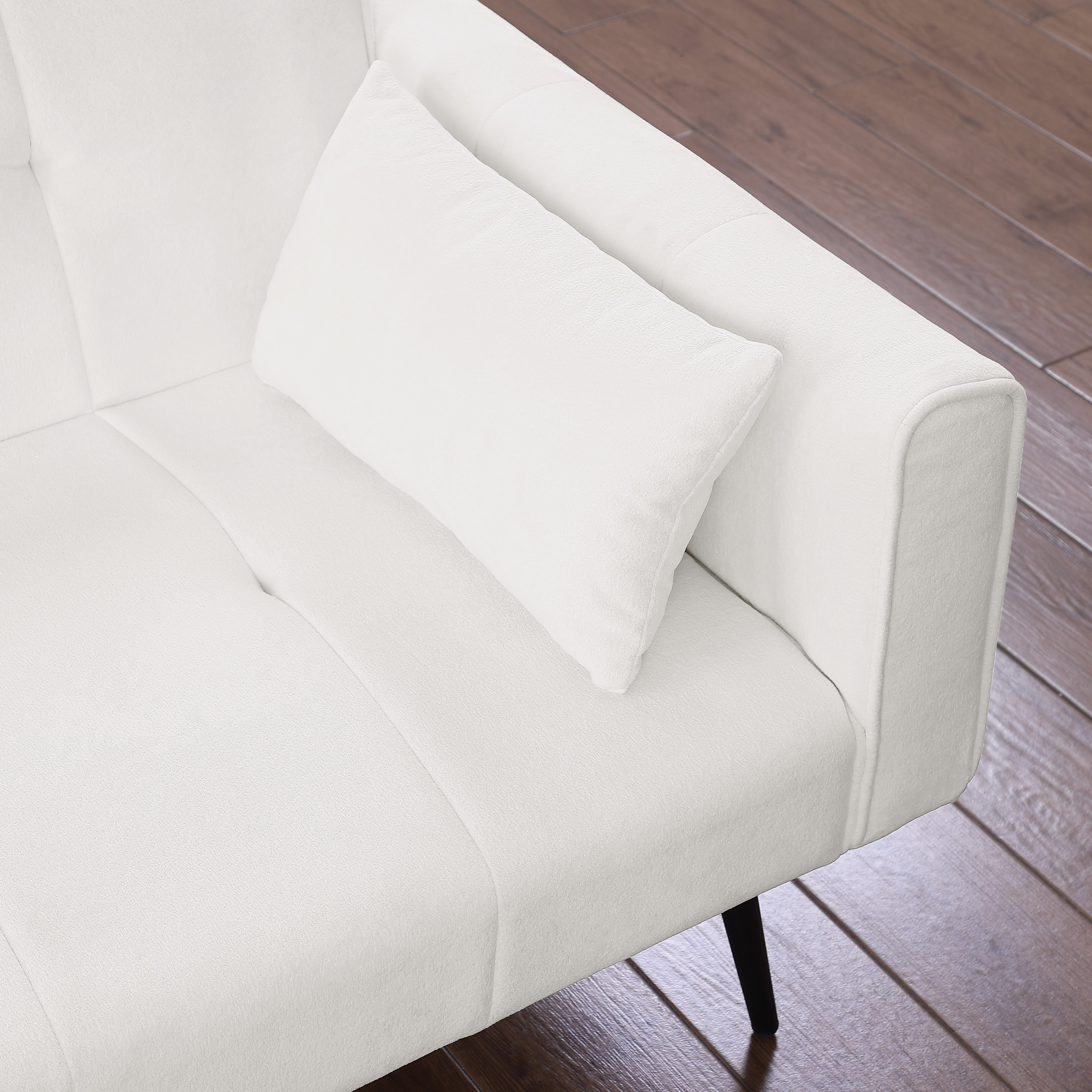 Logidon Futon slaapbank beige stof 175 cm lang 3-zits