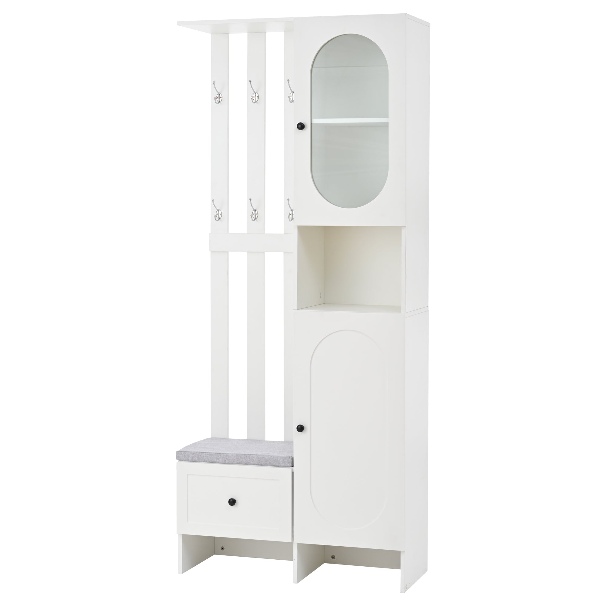 Logidon compacte kledingkast 85x33,5x200 cm wit 2 kasten