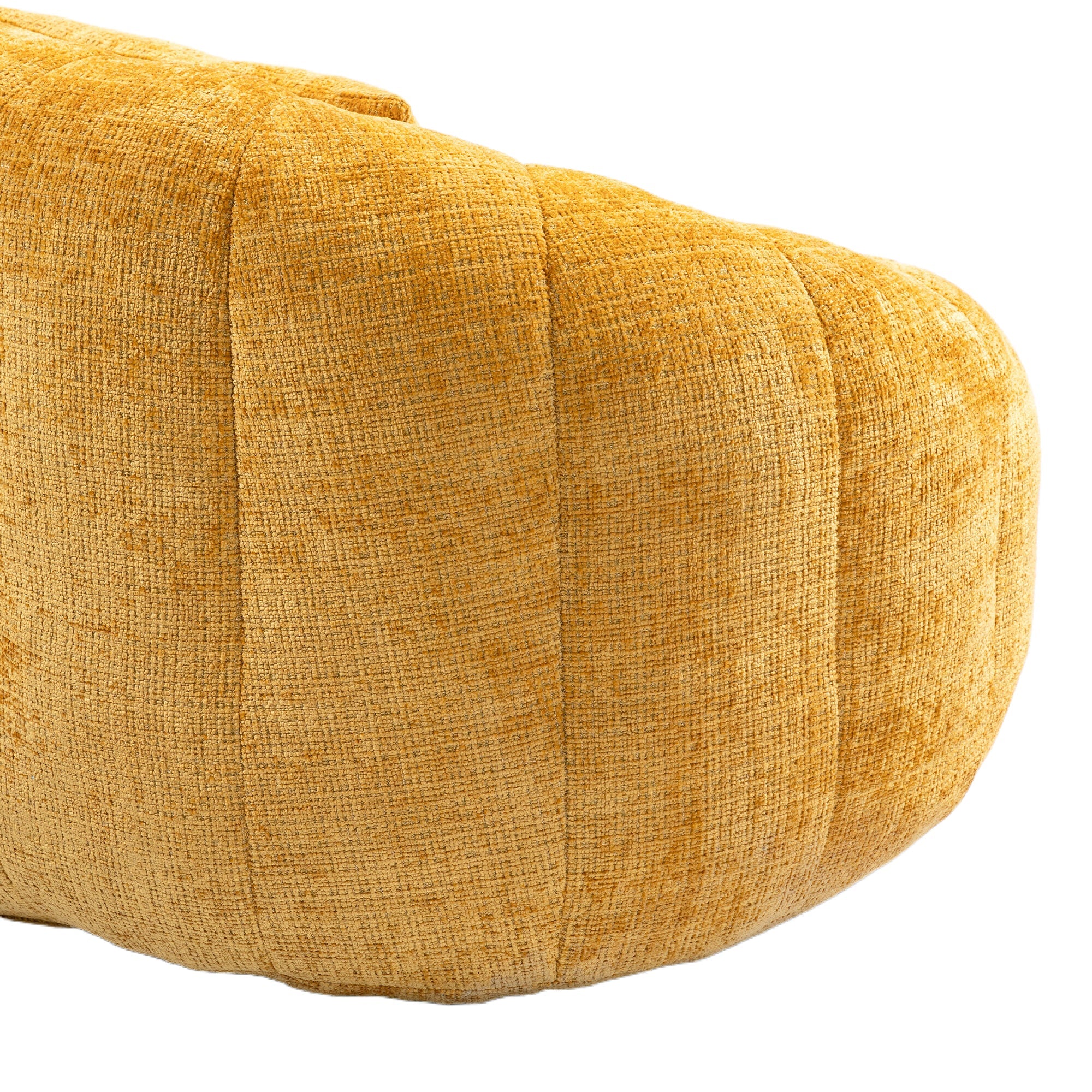 Logidon Zitzakbank Luxe Chenille Geel Ligstoel met hoge rugleuning