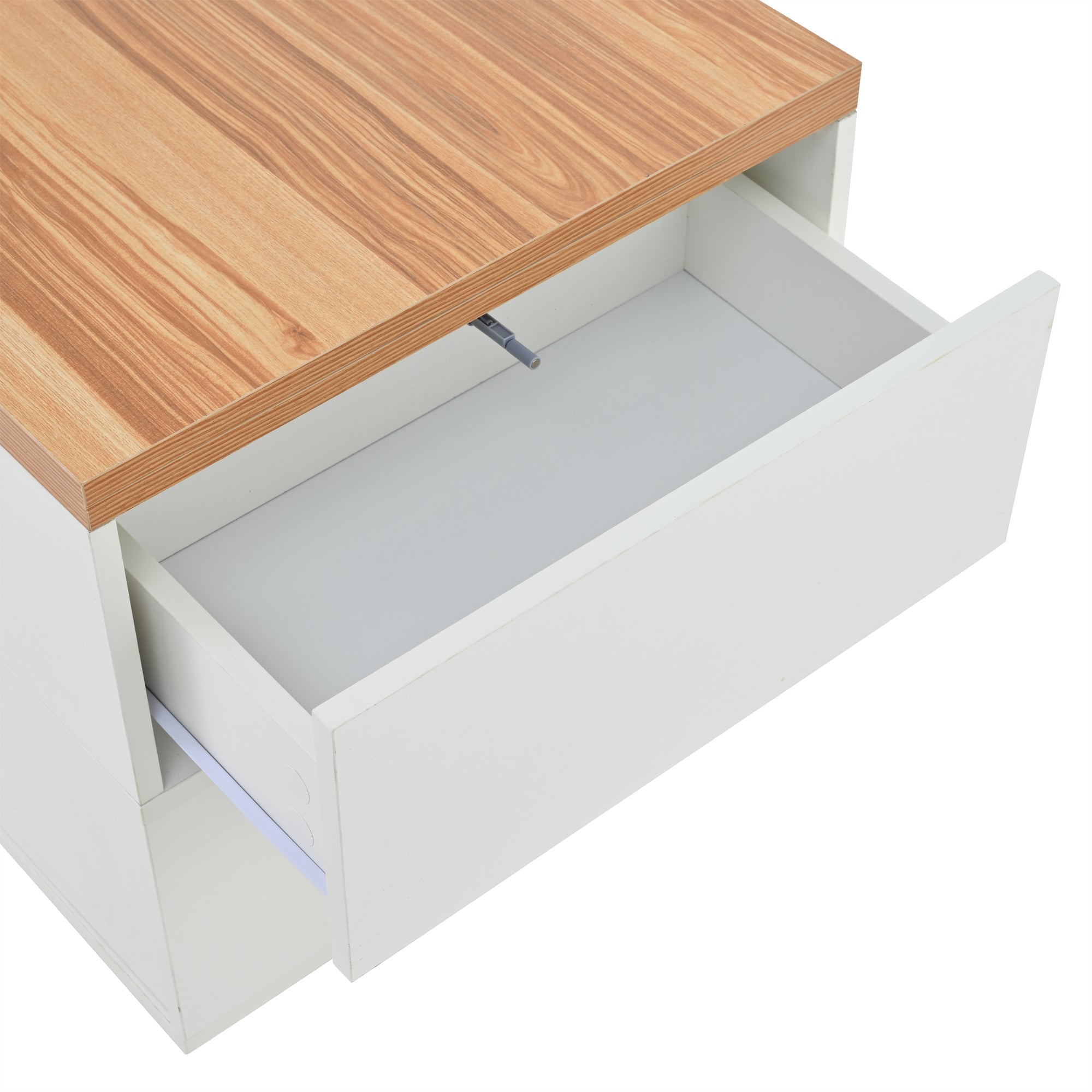 Logidon salontafel Lift Top 100x50 wit houtlook met 4 lades