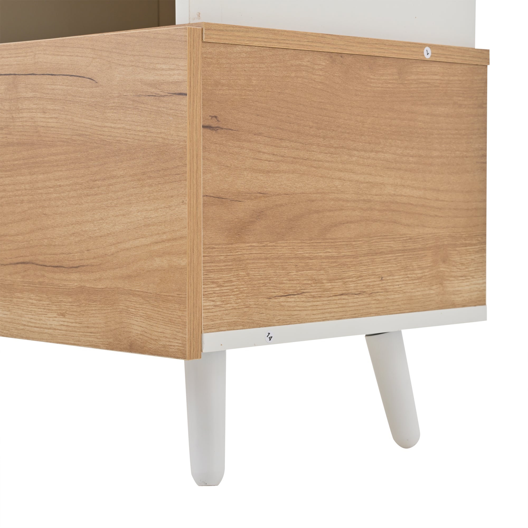 Logidon TV-meubel 180x38x50 cm witte houtlook deur en lade