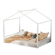 Logidon gestoffeerd bed 140x200 cm zonder matras Wit ijzeren framebed