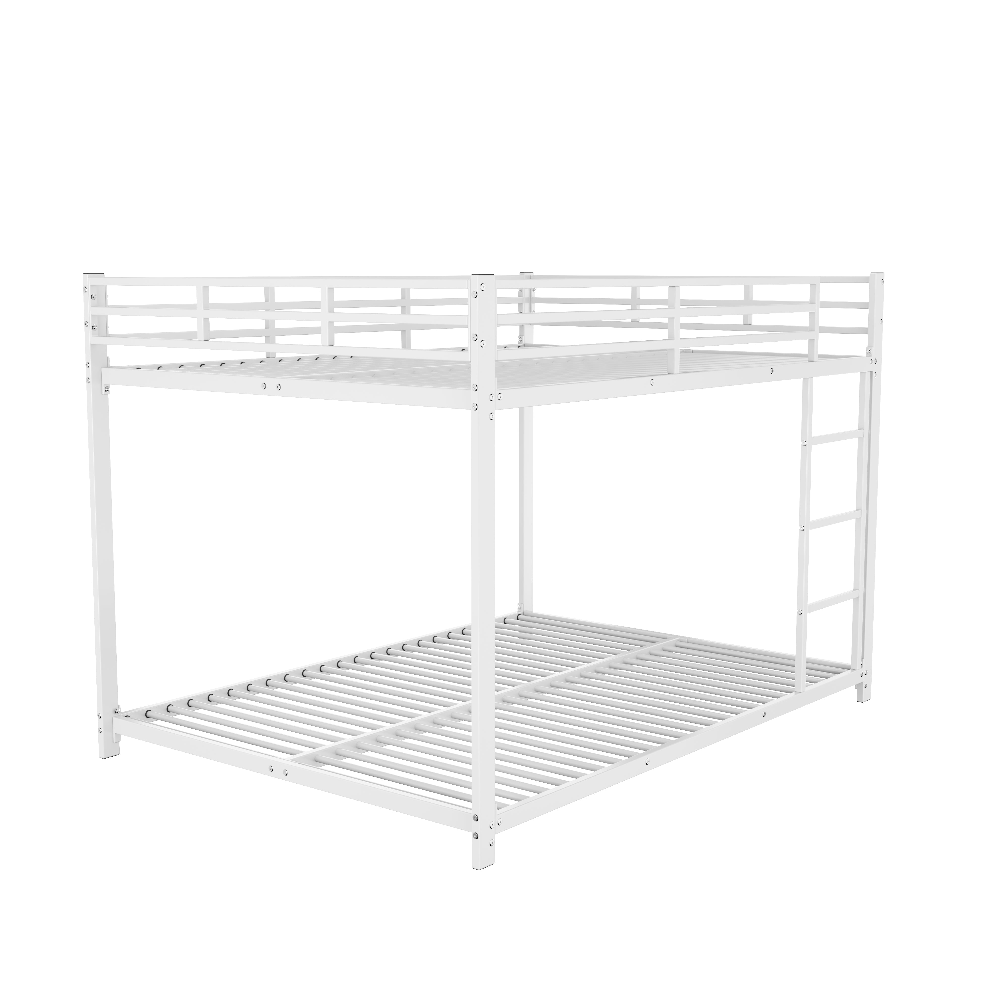Logidon Bunk Bed 140x200 Metal White Safety Railing