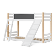 Logidon Stapelbed Kind Met Glijbaan En Trap 90x200 Wit