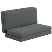 Logidon opvouwbare 3-in-1 vloerbank slaapbank fluweellook donkergrijs