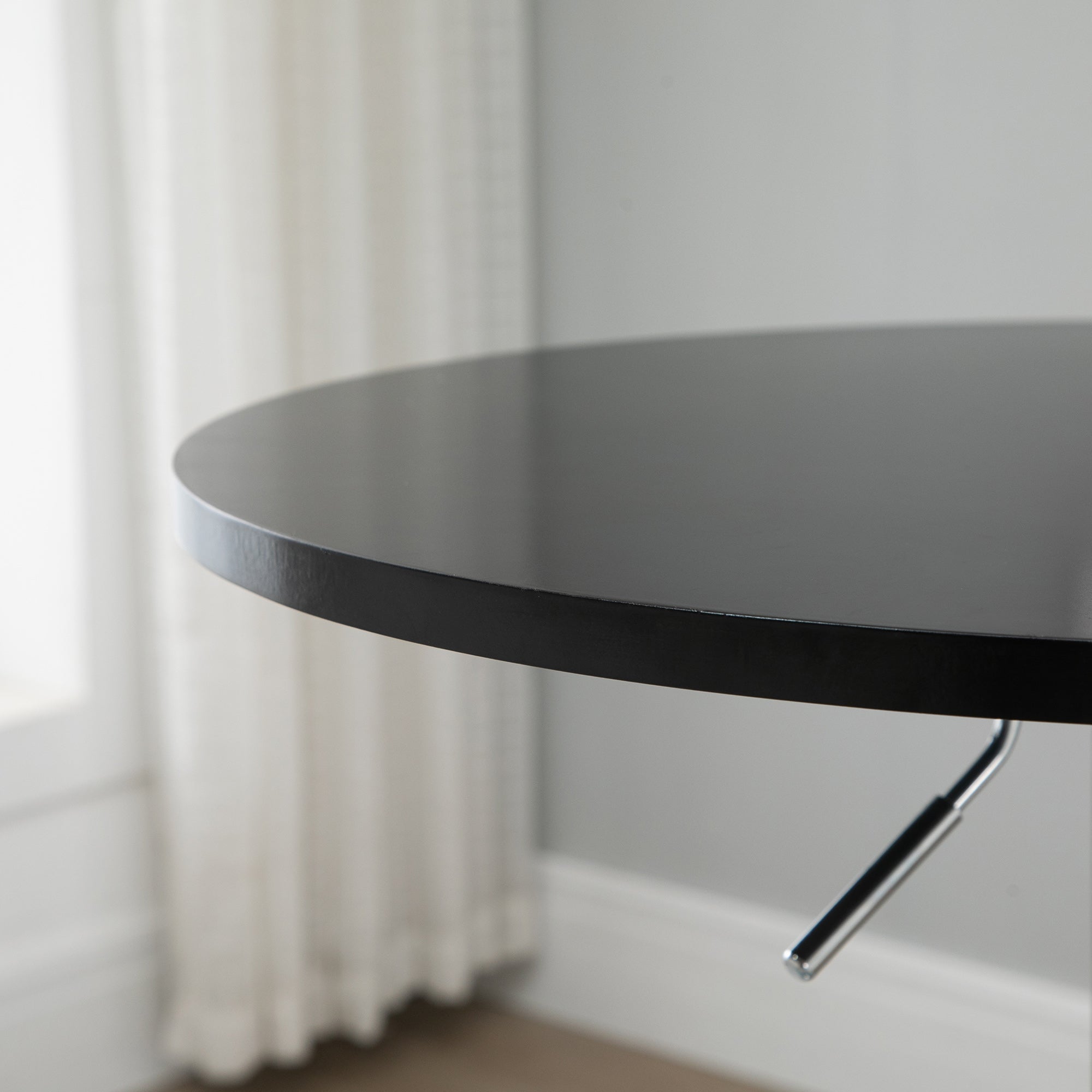 Logidon Ronde Bartafel In Hoogte Verstelbaar Draaitafel Zwart Ø61 cm
