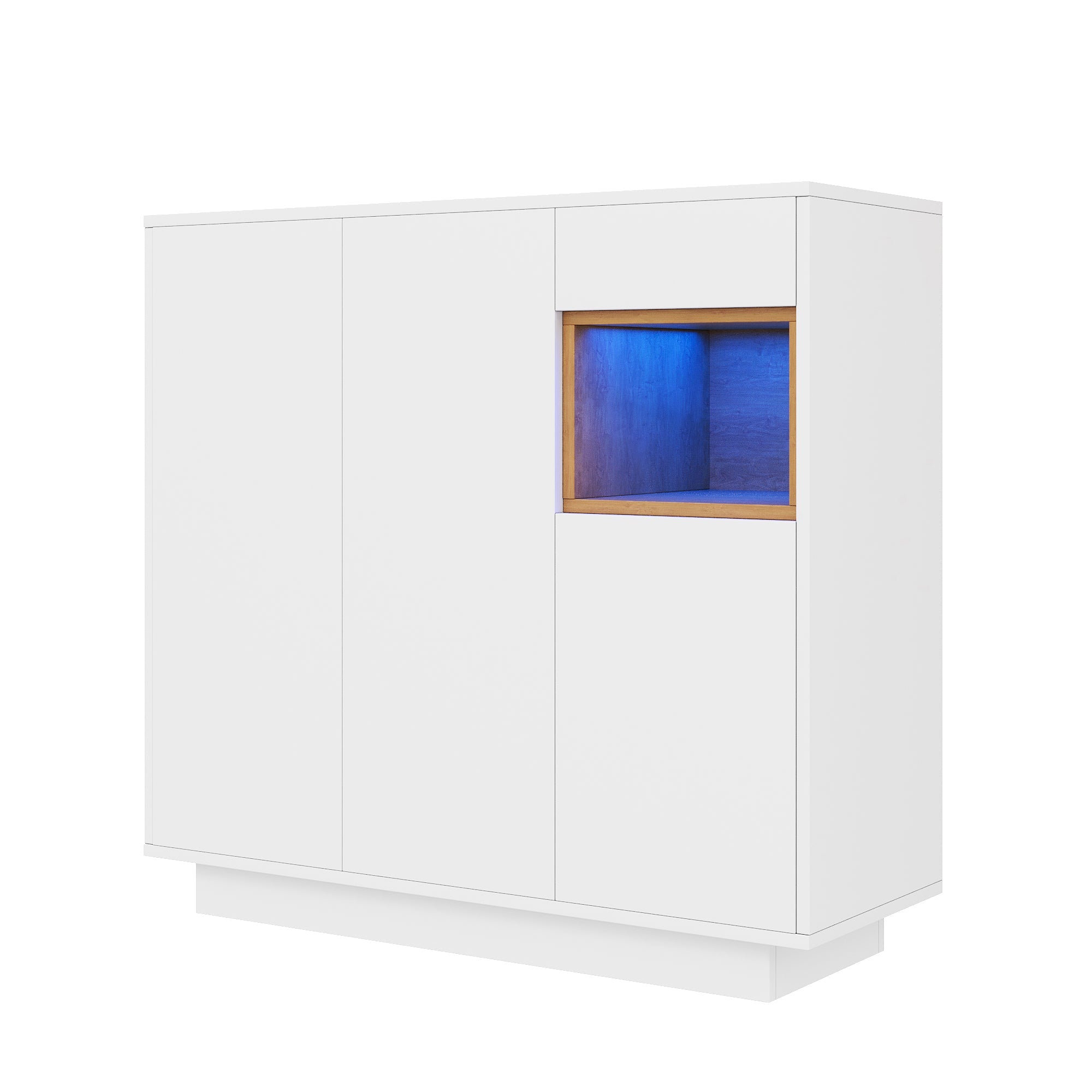 Logidon schoenenkast wit LED verlichting verstelbare planken 105x39,5x100,5 cm