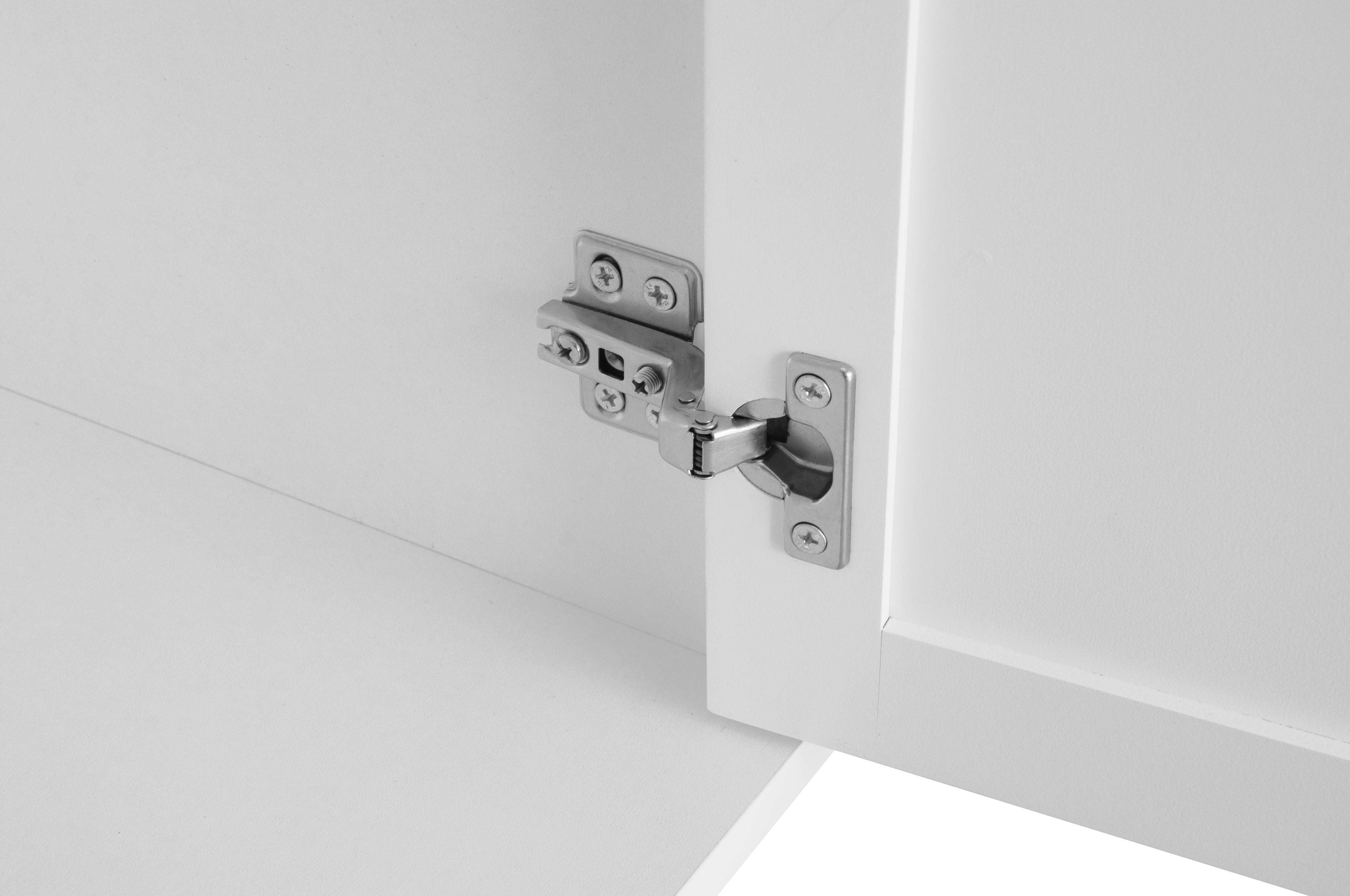 Logidon dressoir 3 deuren wit met 3D-snijpatroon en gouden poten