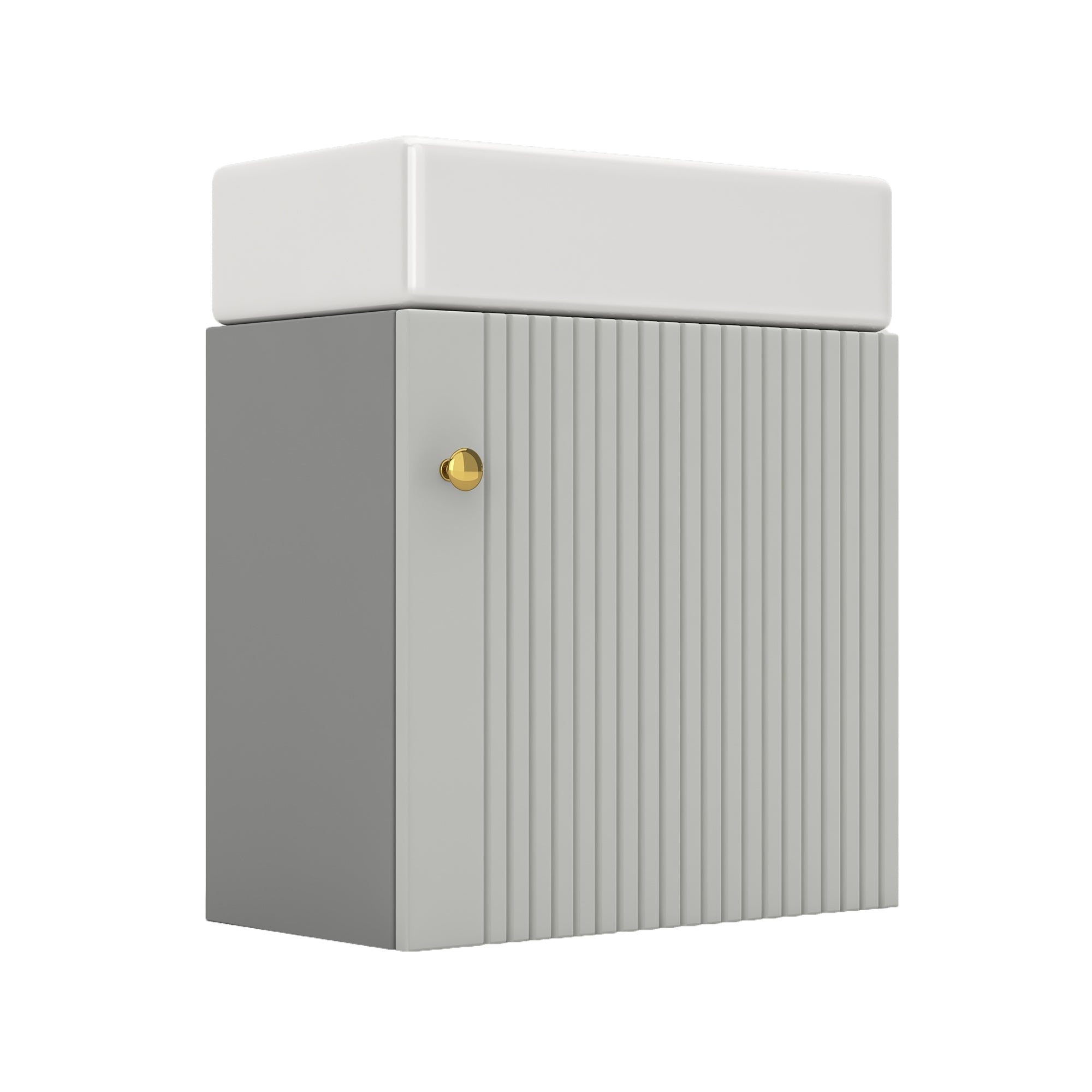 Logidon badkamermeubel wastafel 46 cm hangend onderkast grijs-wit