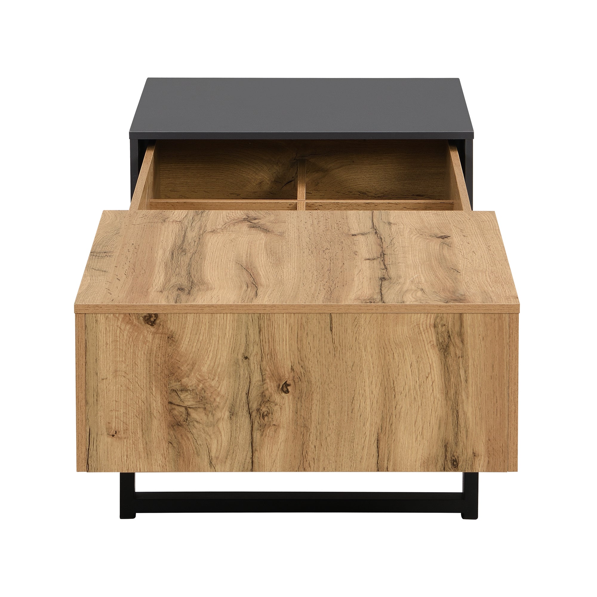 Logidon Salontafel met verschuifbare opbergruimte 155x55x22 cm