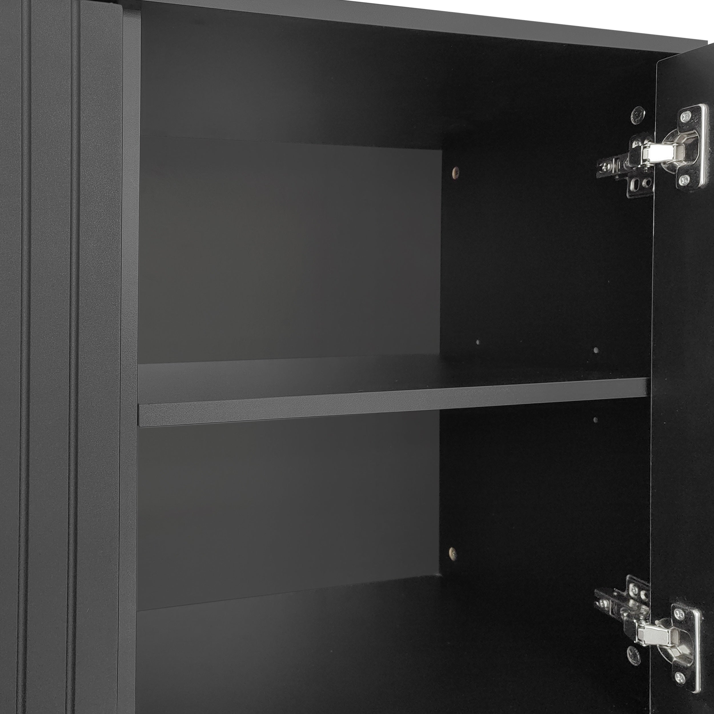 Logidon Dressoir 3 Deurs Zwart Met Verstelbare Planken