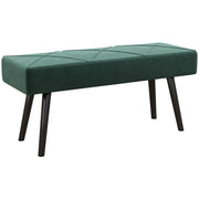 Logidon gestoffeerde bank fluweellook groen 100x36x45 cm tot 120 kg
