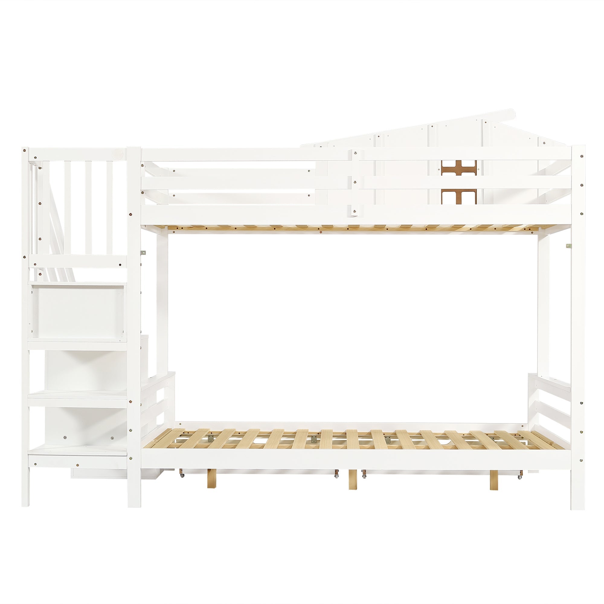 Logidon stapelbed kinderbed wit naturel 90x200 120x200 twee lades