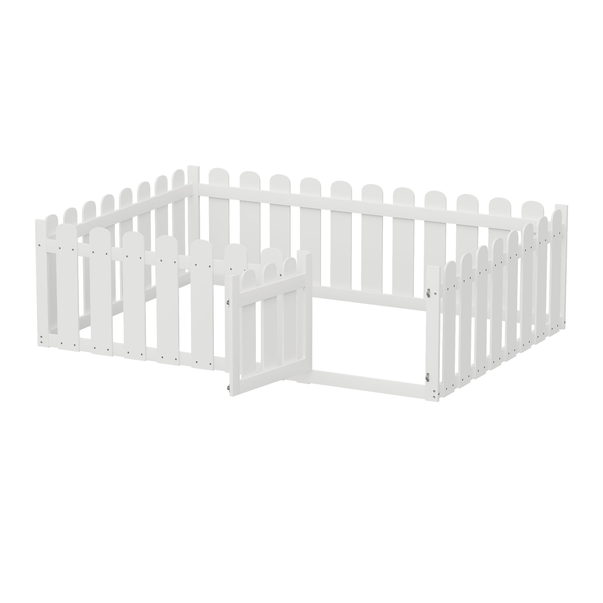 Logidon kinderbed 140 x 200 cm wit met deur houten bedframe