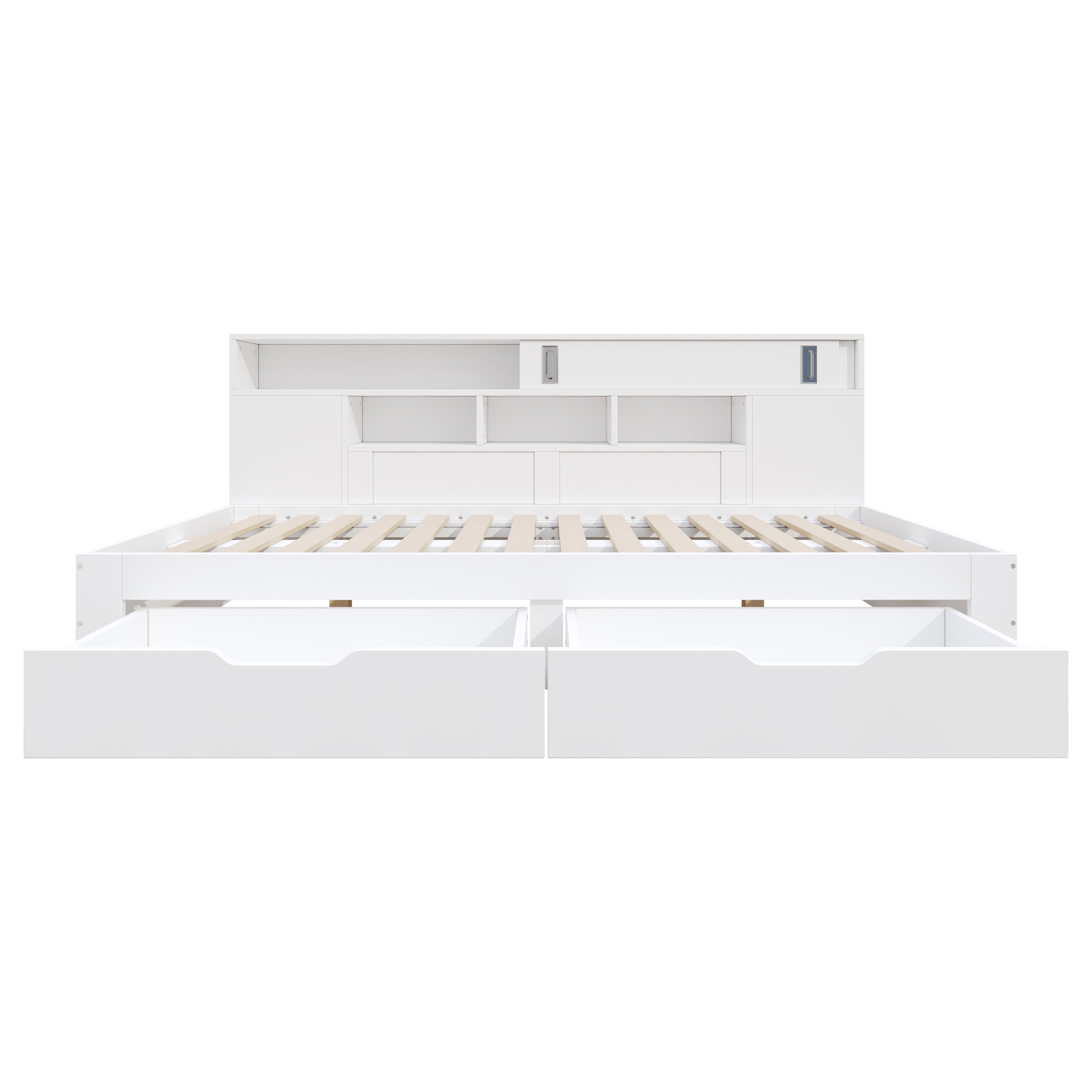 Logidon Kinderbed 90x190 cm Wit met Opberglades en Plank