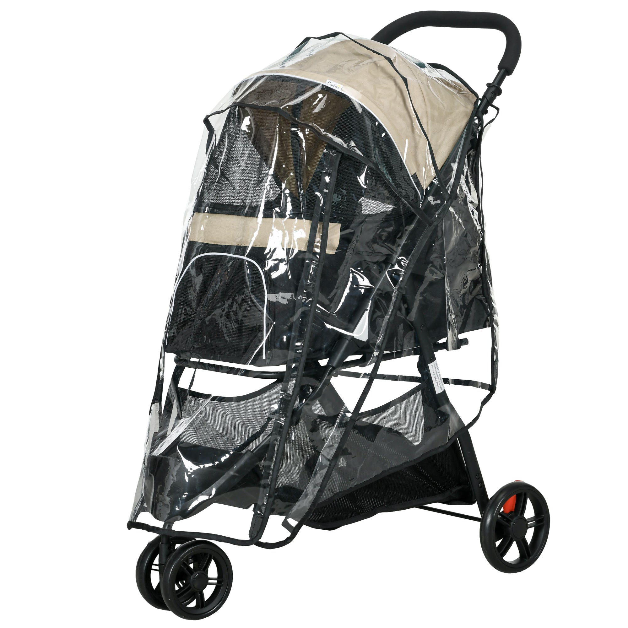 Logidon 2 in 1 hondenbuggy met regenhoes kaki tot 10 kg