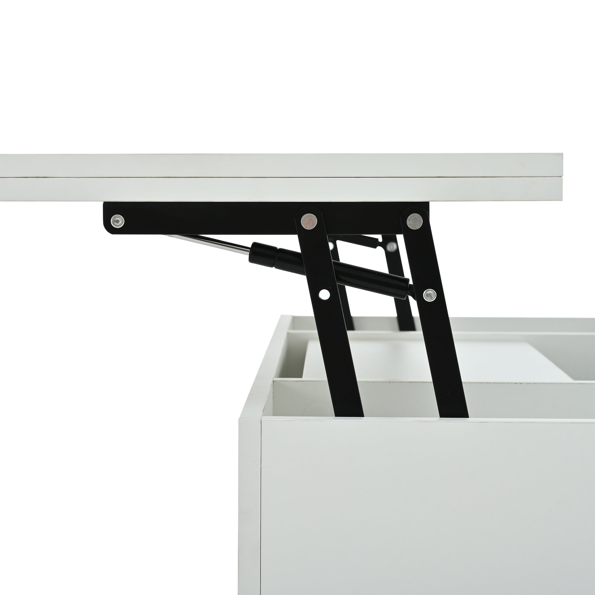 Logidon salontafel met USB-C oplaadaansluiting en LED-licht, in hoogte verstelbaar