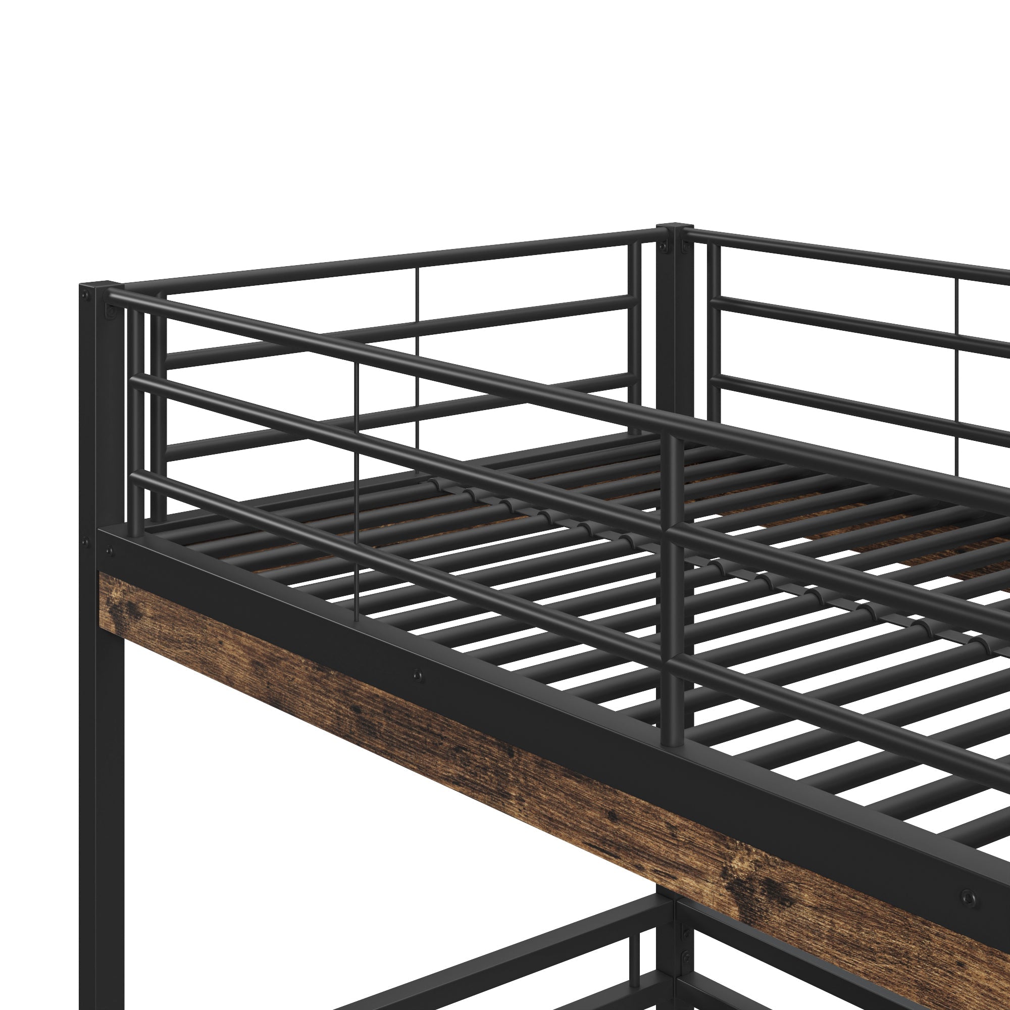 Logidon hoogslaper 90x200 cm met bureaurelingladder zwart
