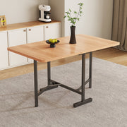 Logidon uitschuifbare eettafel 120x80 cm MDF natuurlijke look minimalistisch