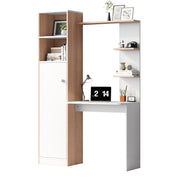 Logidon work table storage white wood contrast 123.5x45x168.5 cm