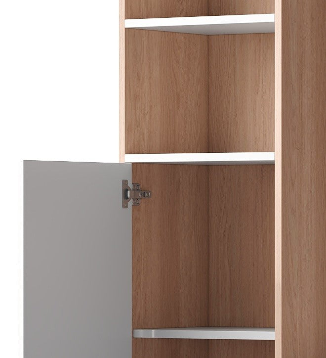 Logidon work table storage white wood contrast 123.5x45x168.5 cm