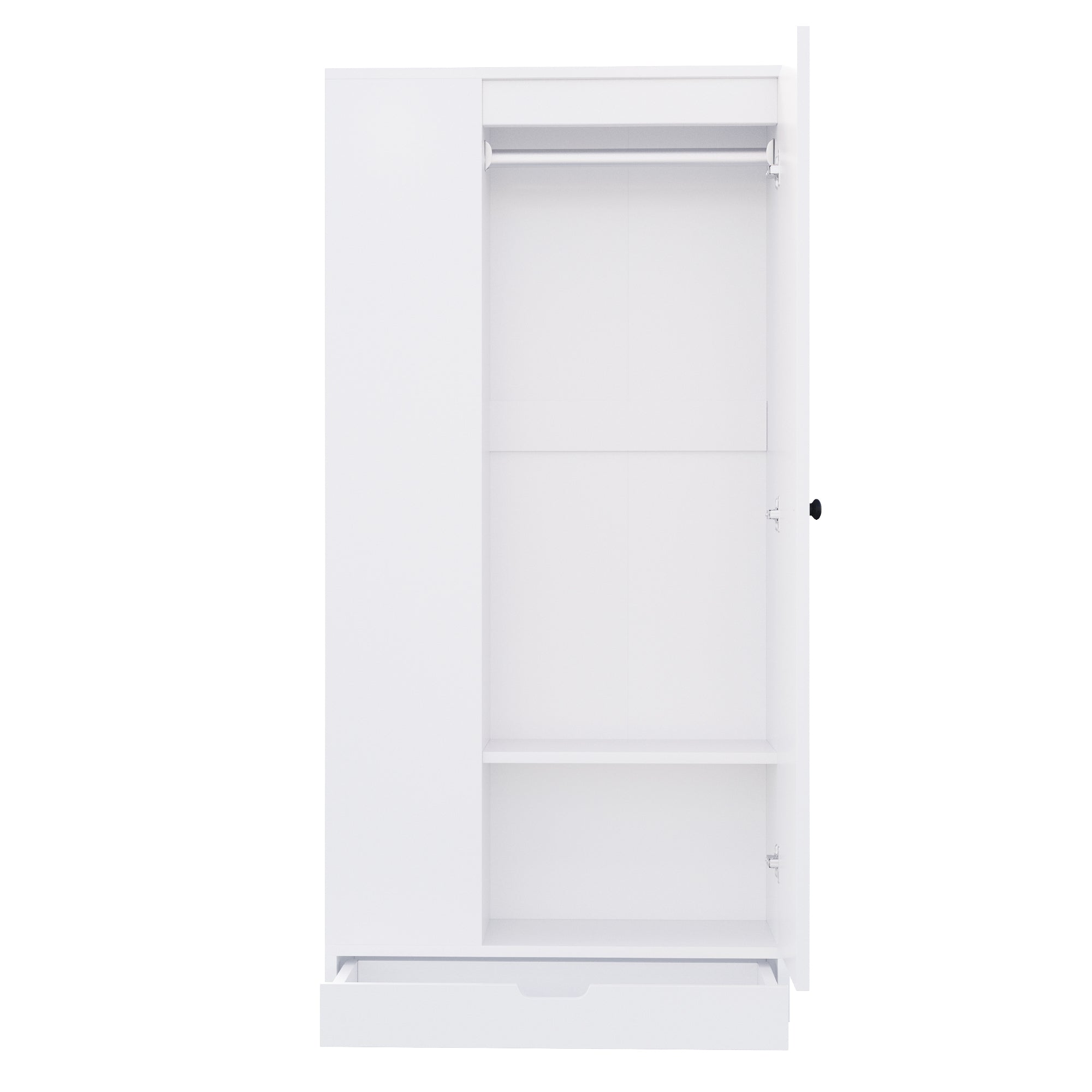 Logidon kledingkast 70x40x170 centimeter enkele deur planken wit