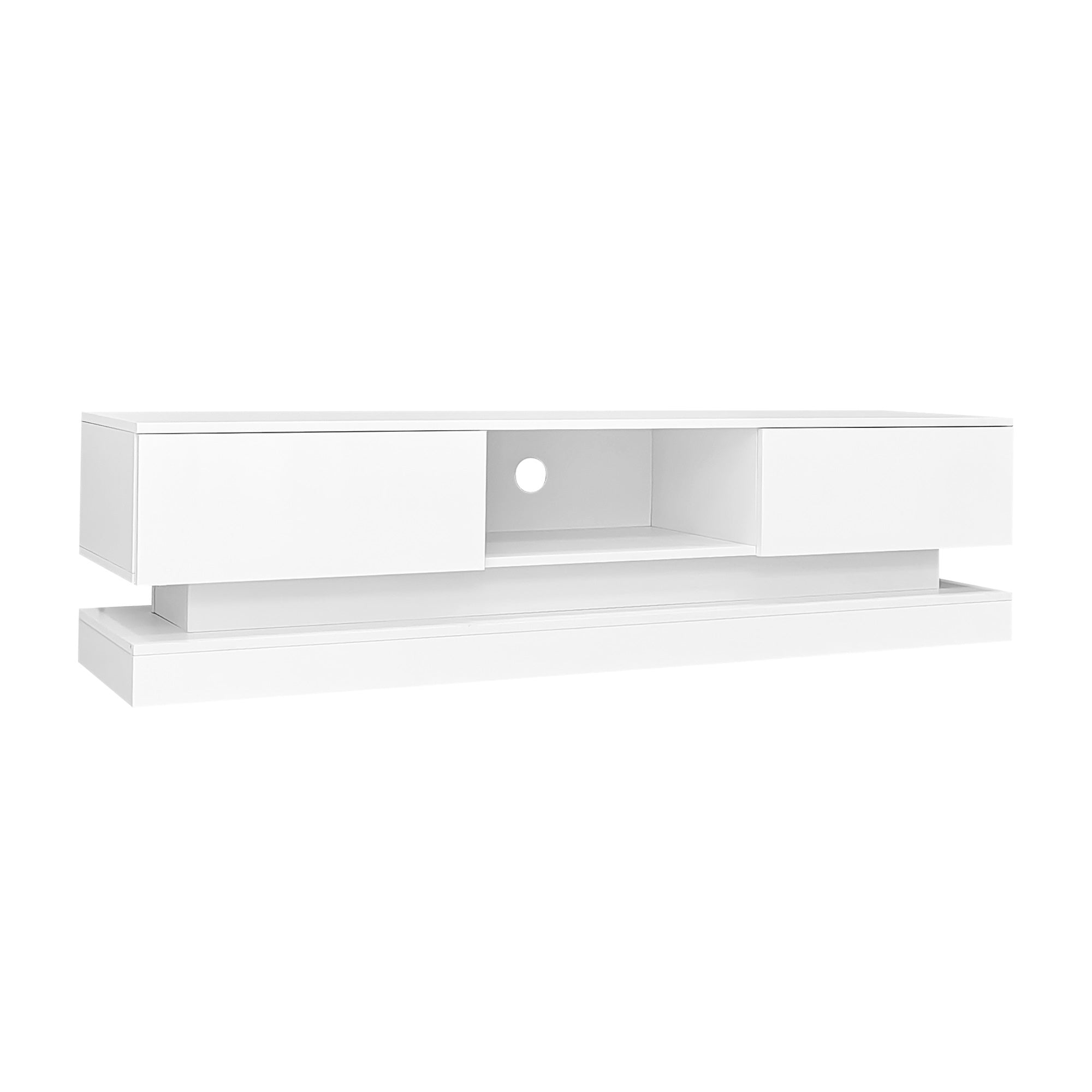 Logidon wit TV-meubel 160 cm met LED-verlichting app bediening