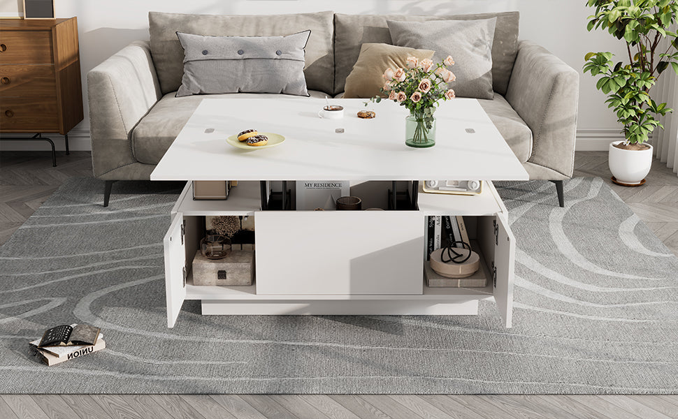 Logidon moderne salontafel met dubbel hefmechanisme, opbergruimte
