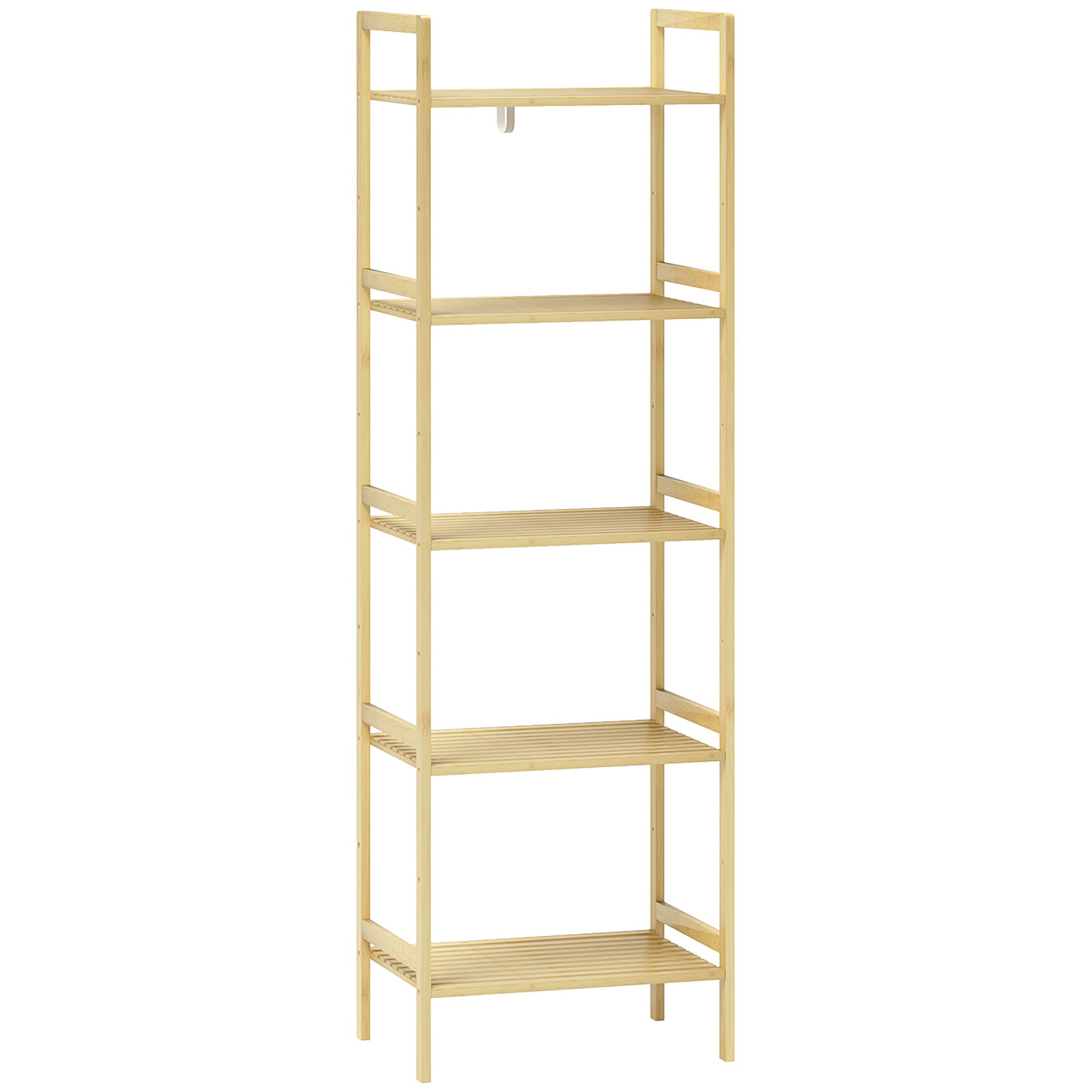 Logidon badkamerplank bamboe - 5 verstelbare niveaus, 142 cm hoog