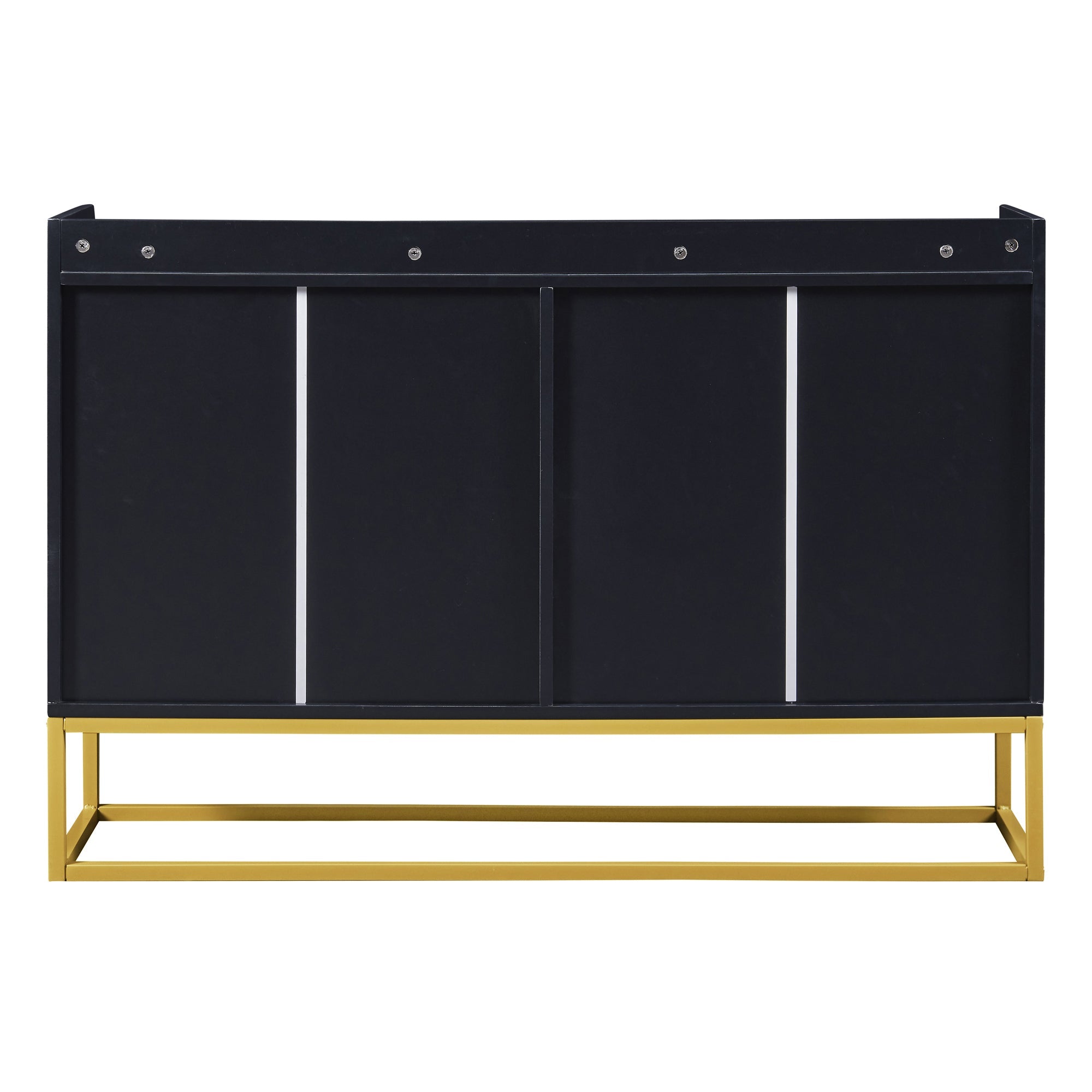 Logidon Modern Dressoir Zwart 4 Deurs Greeploos 120 x 30 x 80 cm