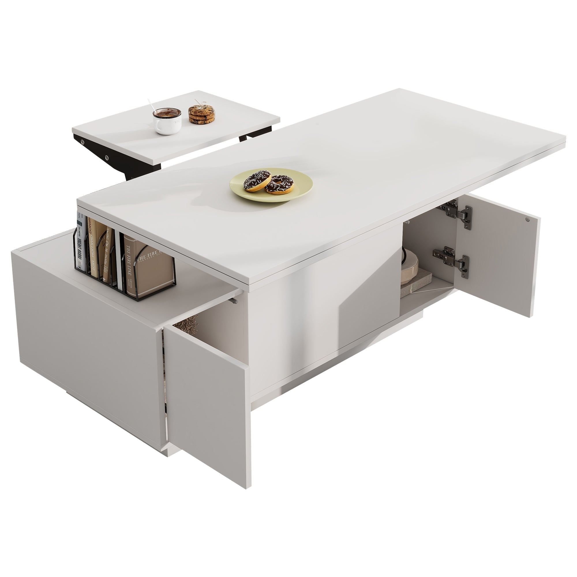 Logidon moderne salontafel met dubbel hefmechanisme, opbergruimte