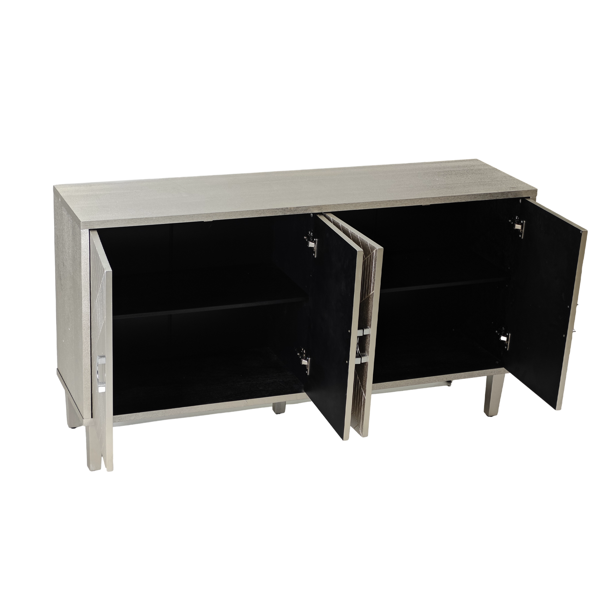 Logidon 152 cm 4-deurskast Champagne MDF Woonkamer