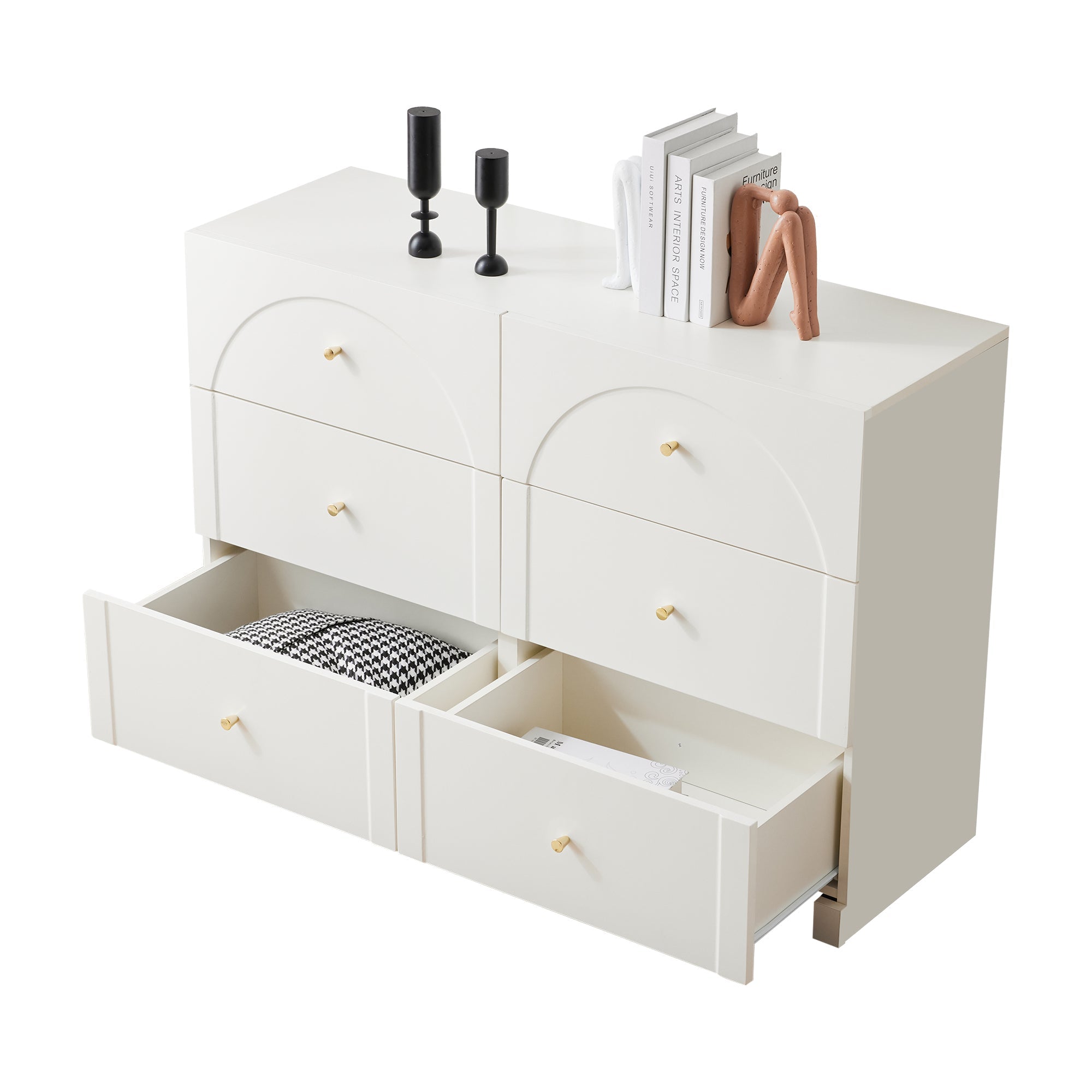 Logidon chest of drawers with 6 drawers white H82 W120 D40 cm