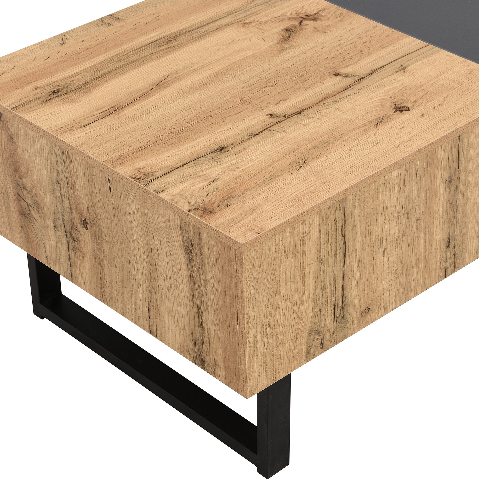 Logidon Salontafel met verschuifbare opbergruimte 155x55x22 cm