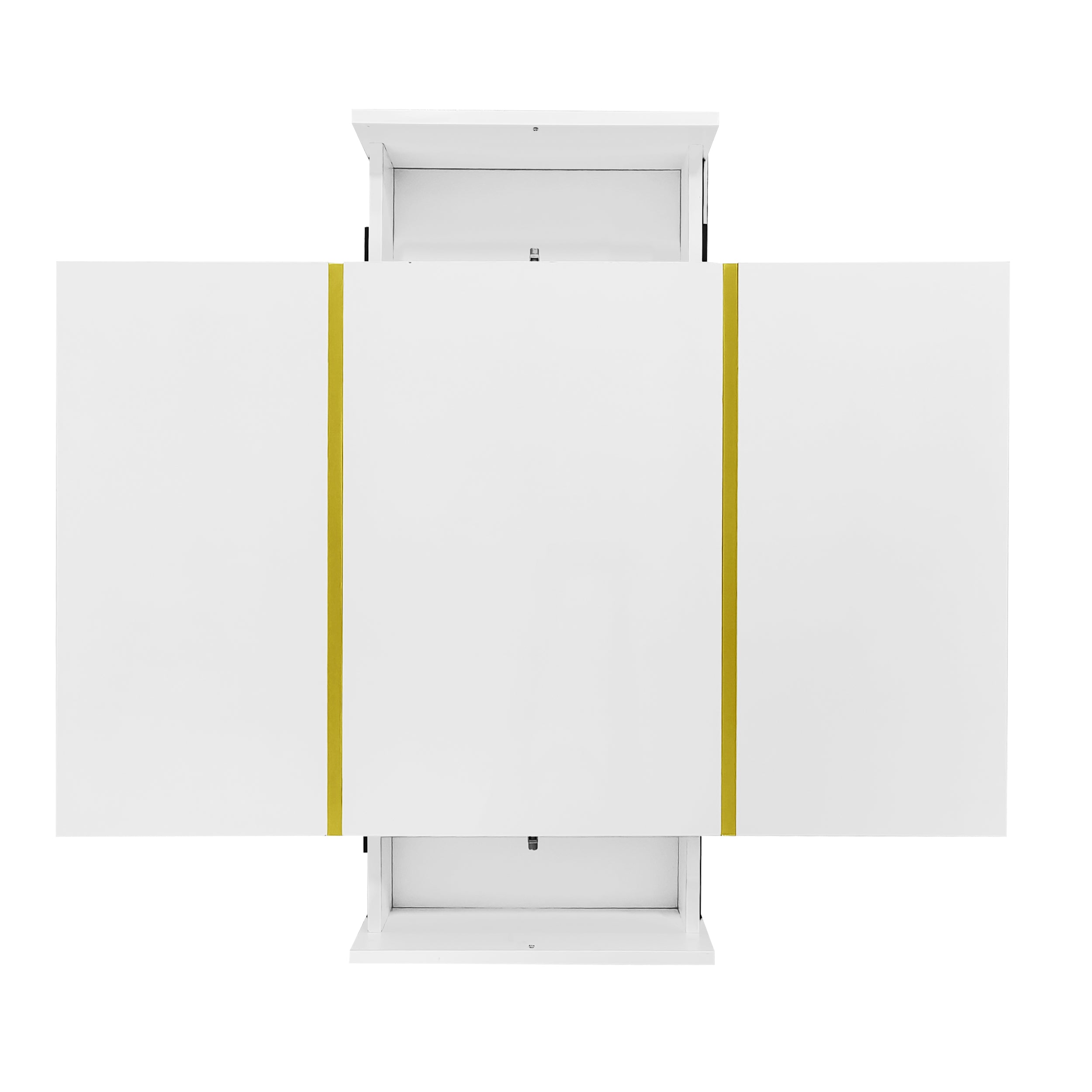 Logidon Witte Hoogglans Salontafel Met Twee Laden 100x60x41,5 cm