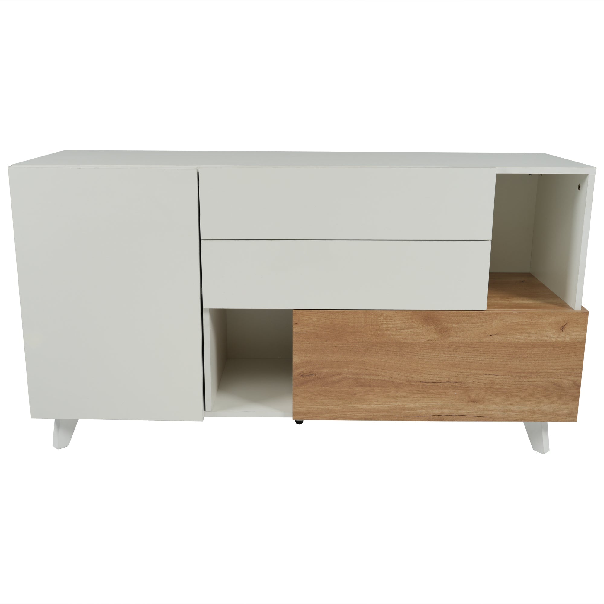 Logidon dressoir hoogglans wit 130x40x70 cm met opbergruimte