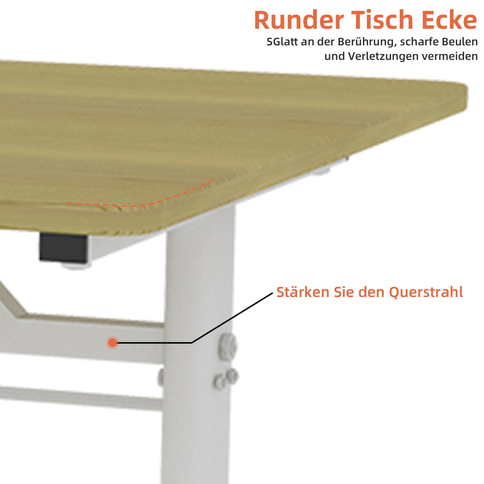 Logidon in hoogte verstelbaar houten bureau handslinger 120 x 60 cm