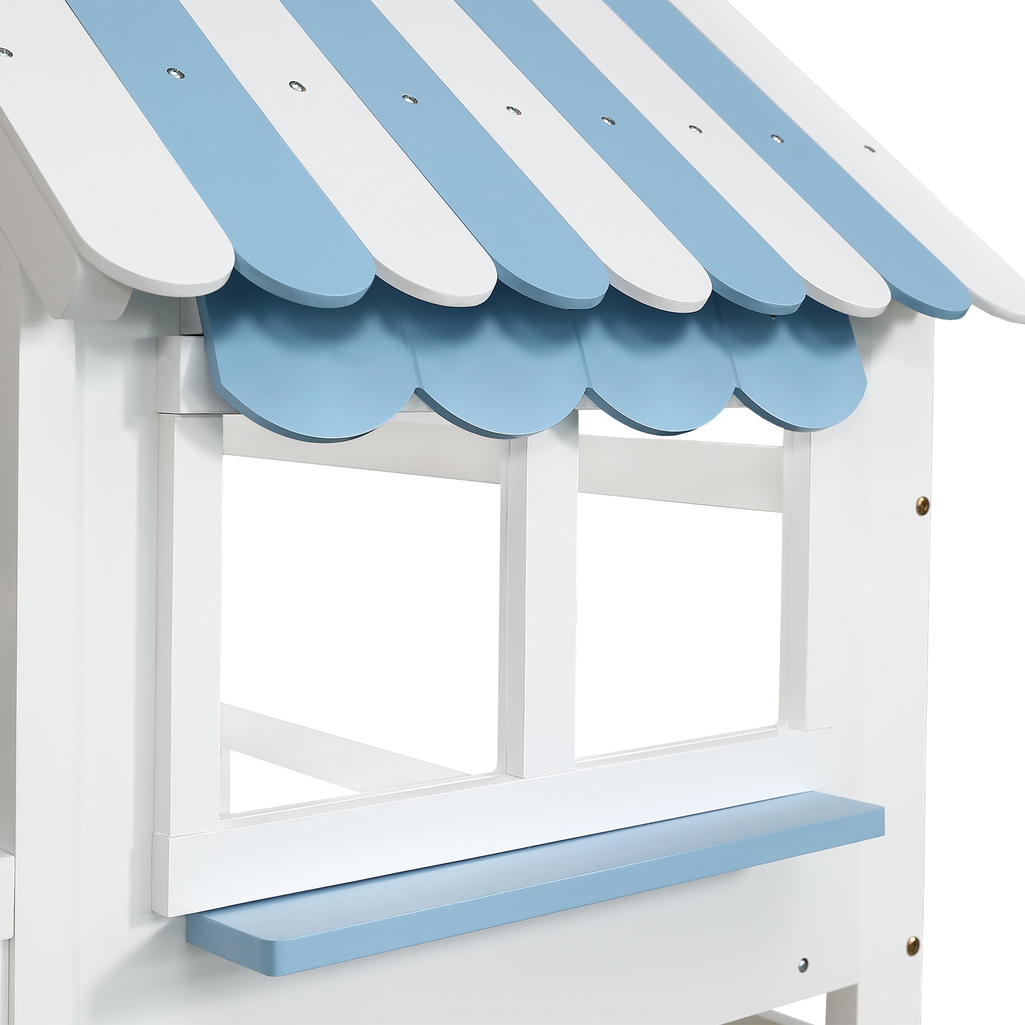 Logidon stapelbed kinderbed met opbergruimte 90x200/120x200 wit-blauw