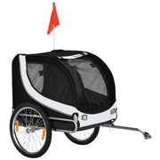 Logidon hondenaanhanger fietsentransporter wit zwart 130x73x90 cm