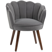 Logidon eetkamerstoel donkergrijs stof armleuningen fauteuil 66x72x79 cm