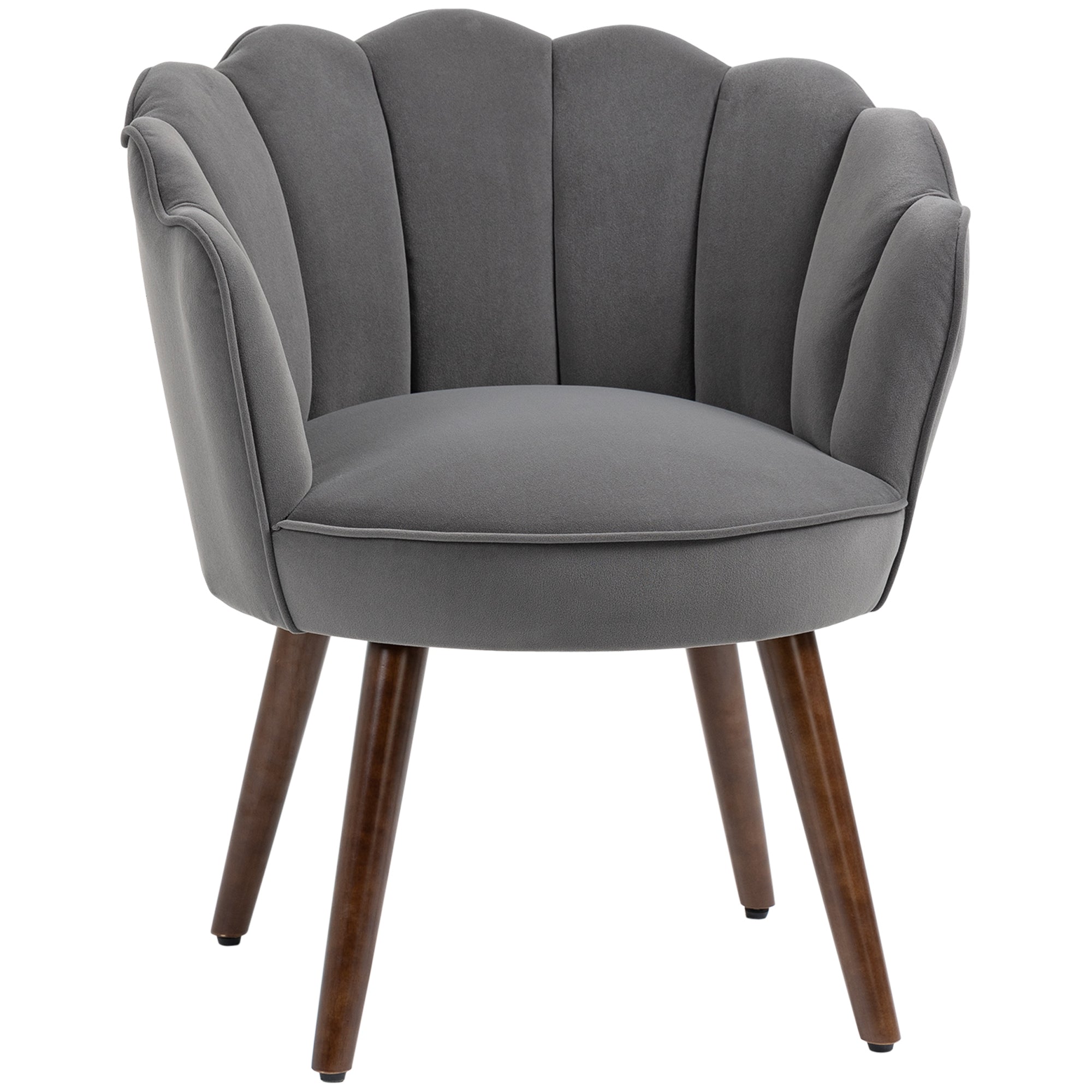 Logidon eetkamerstoel donkergrijs stof armleuningen fauteuil 66x72x79 cm