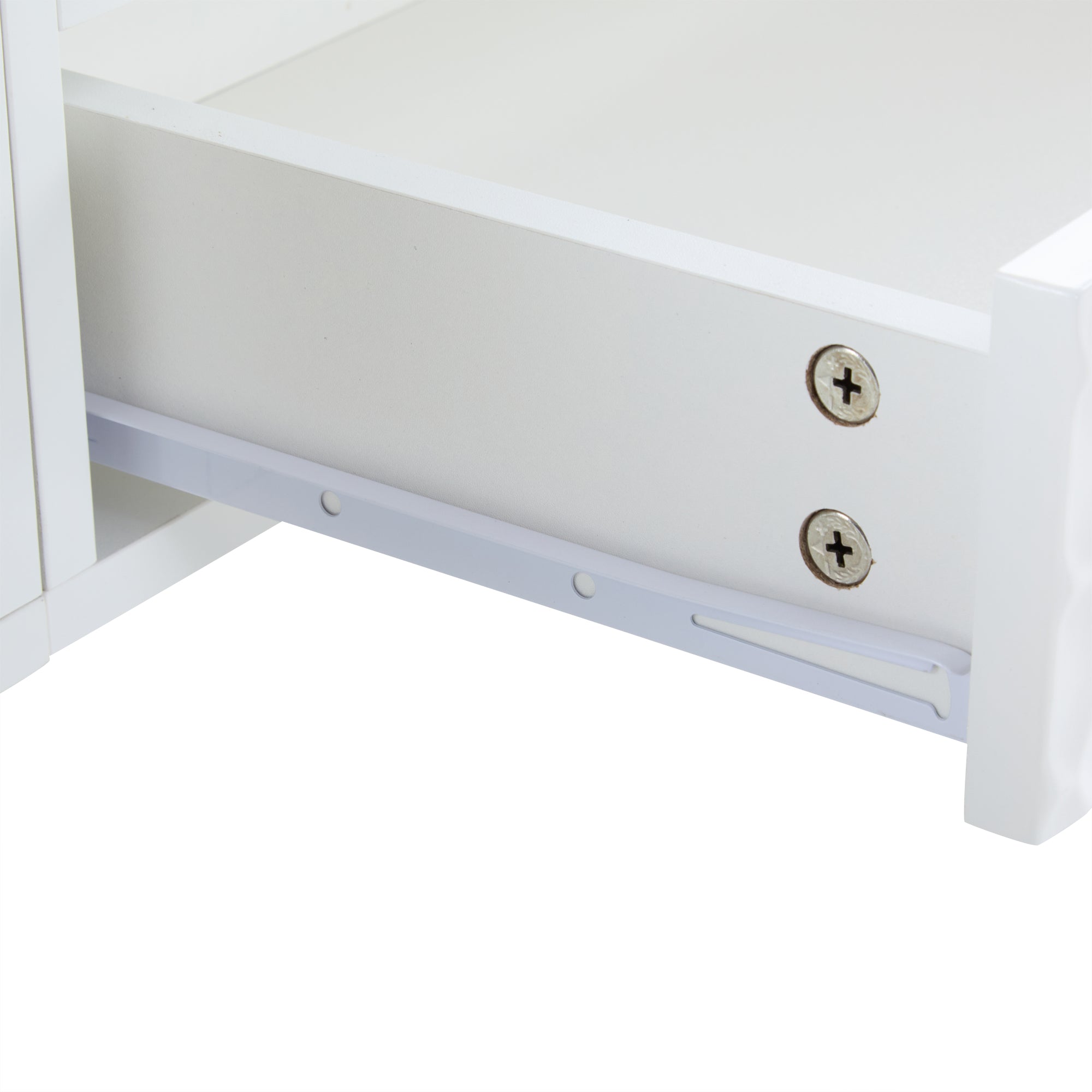 Logidon White TV Stand with Honeycomb Pattern and Storage Space for up to 80 Inches