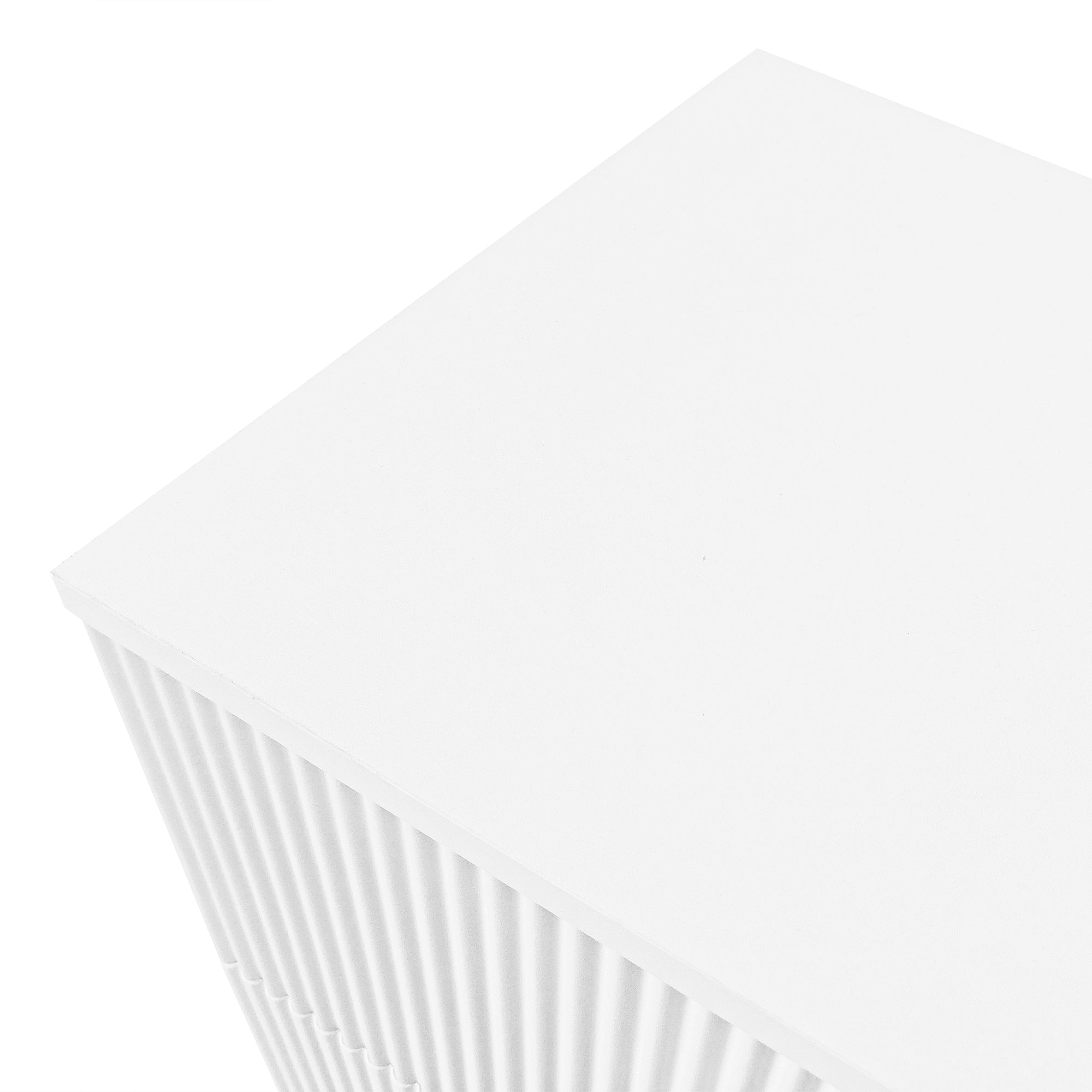 Logidon Sideboard White With Structured Panel And Adjustable Shelves