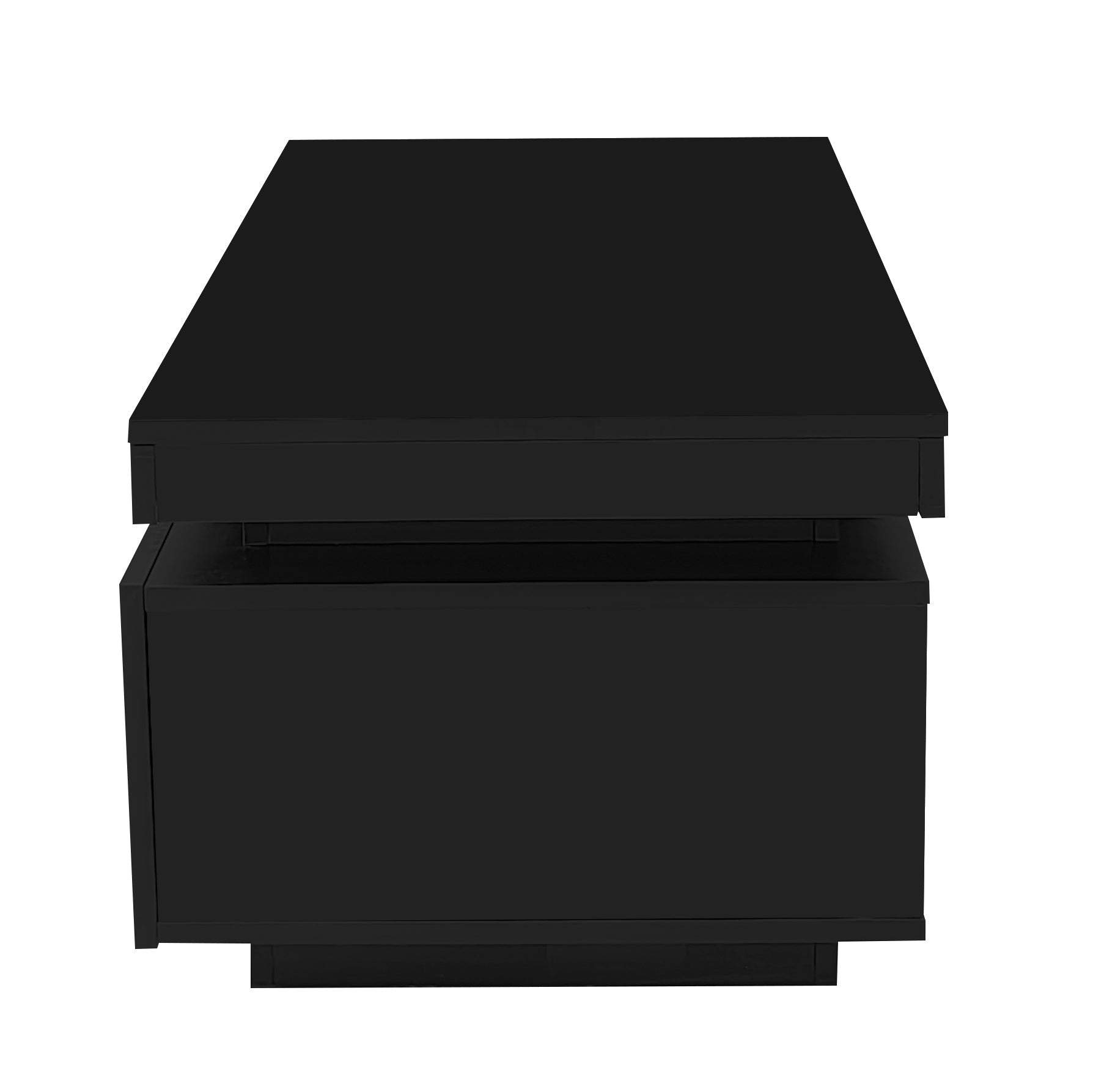Logidon hoogglans salontafel zwart met LED verlichting 100x50x40 cm