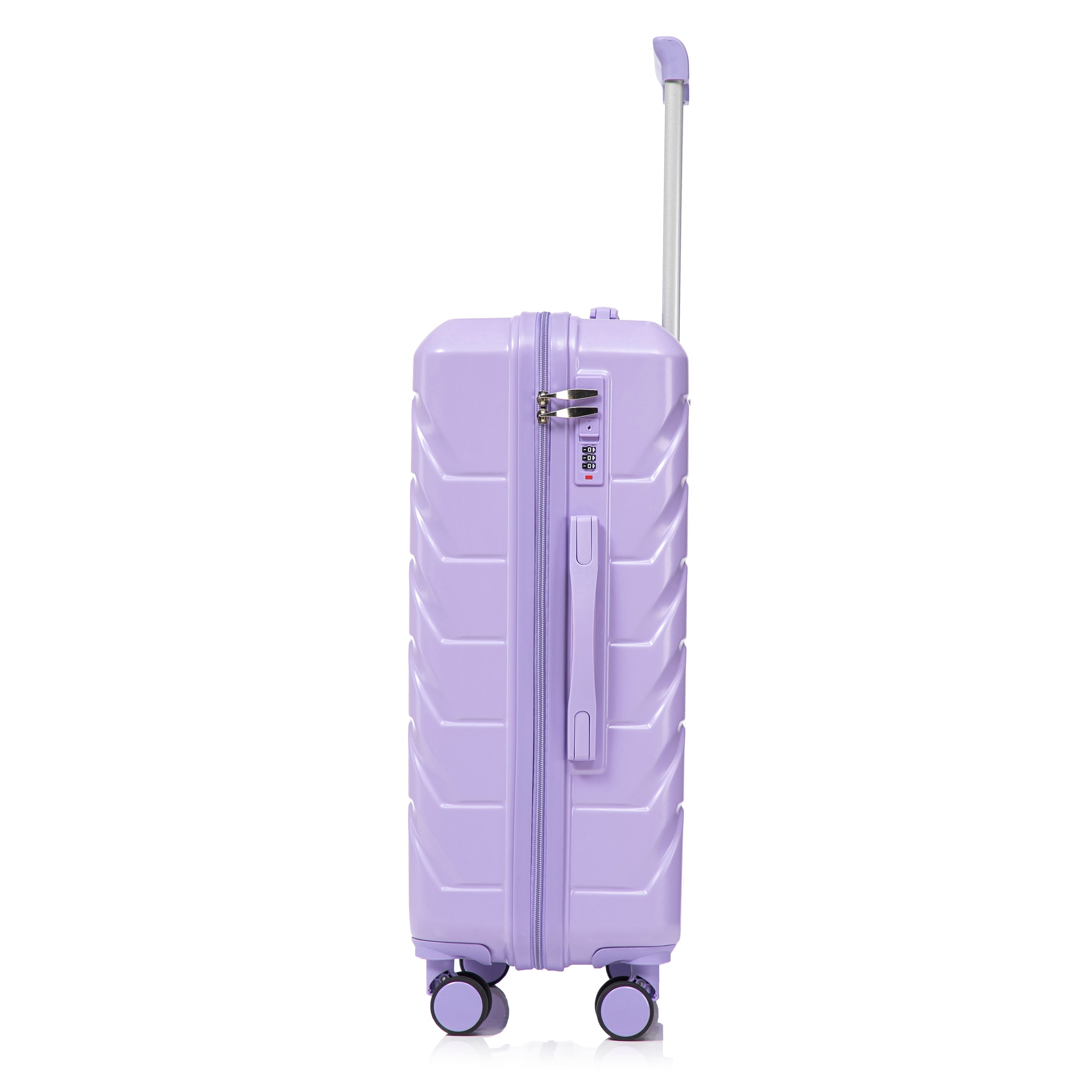Logidon 4-delige ABS Spinnerkofferset Blauw Paars 14 19 24 28 Inch