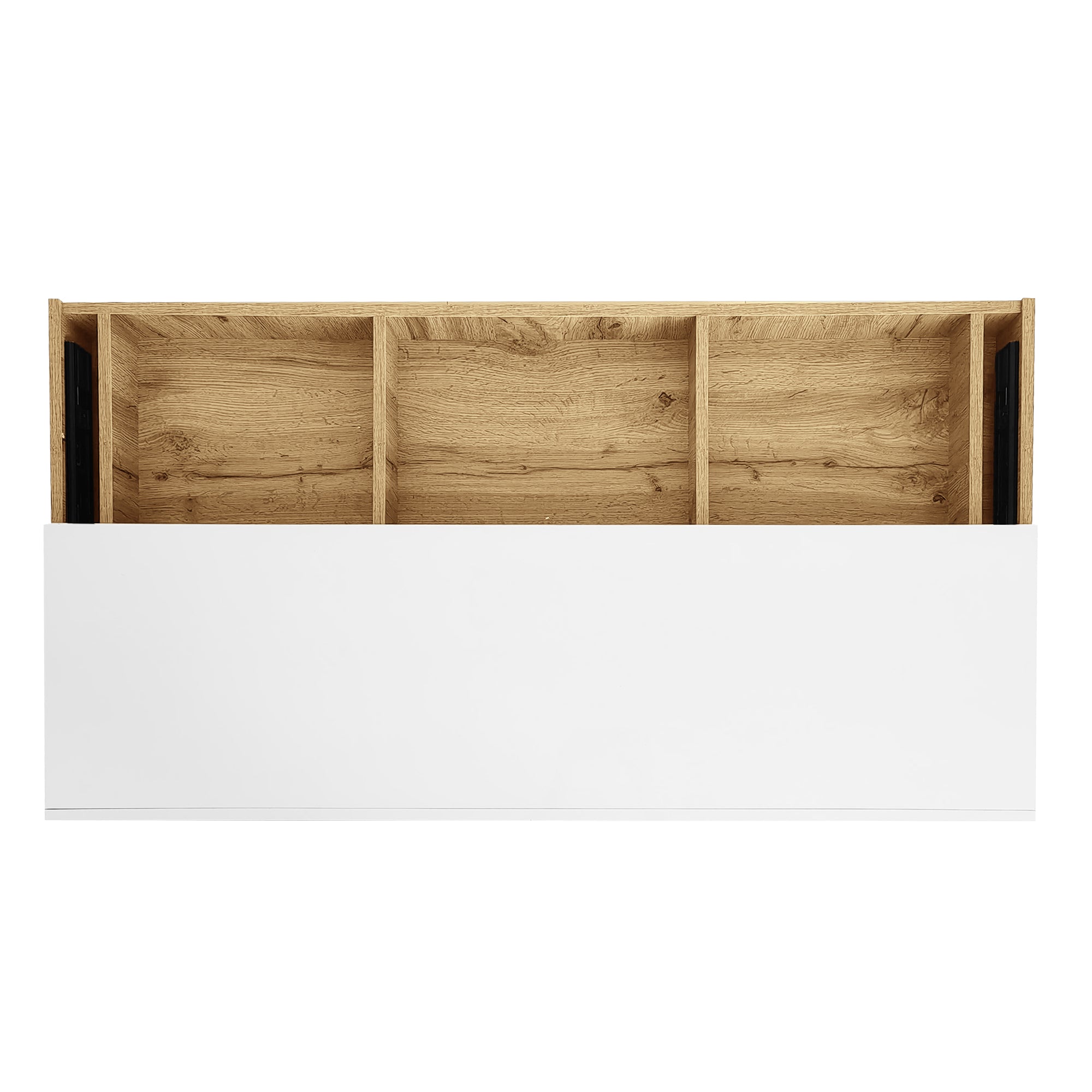Logidon dressoir hoogglans wit vitrinekast LED 16 kleuren 120x37x76,5 cm